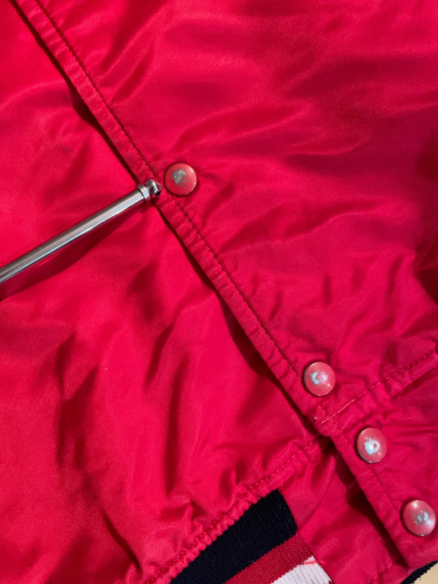 VINTAGE STARTER CHICAGO BULLS NBA SATIN JACKET SZ: S