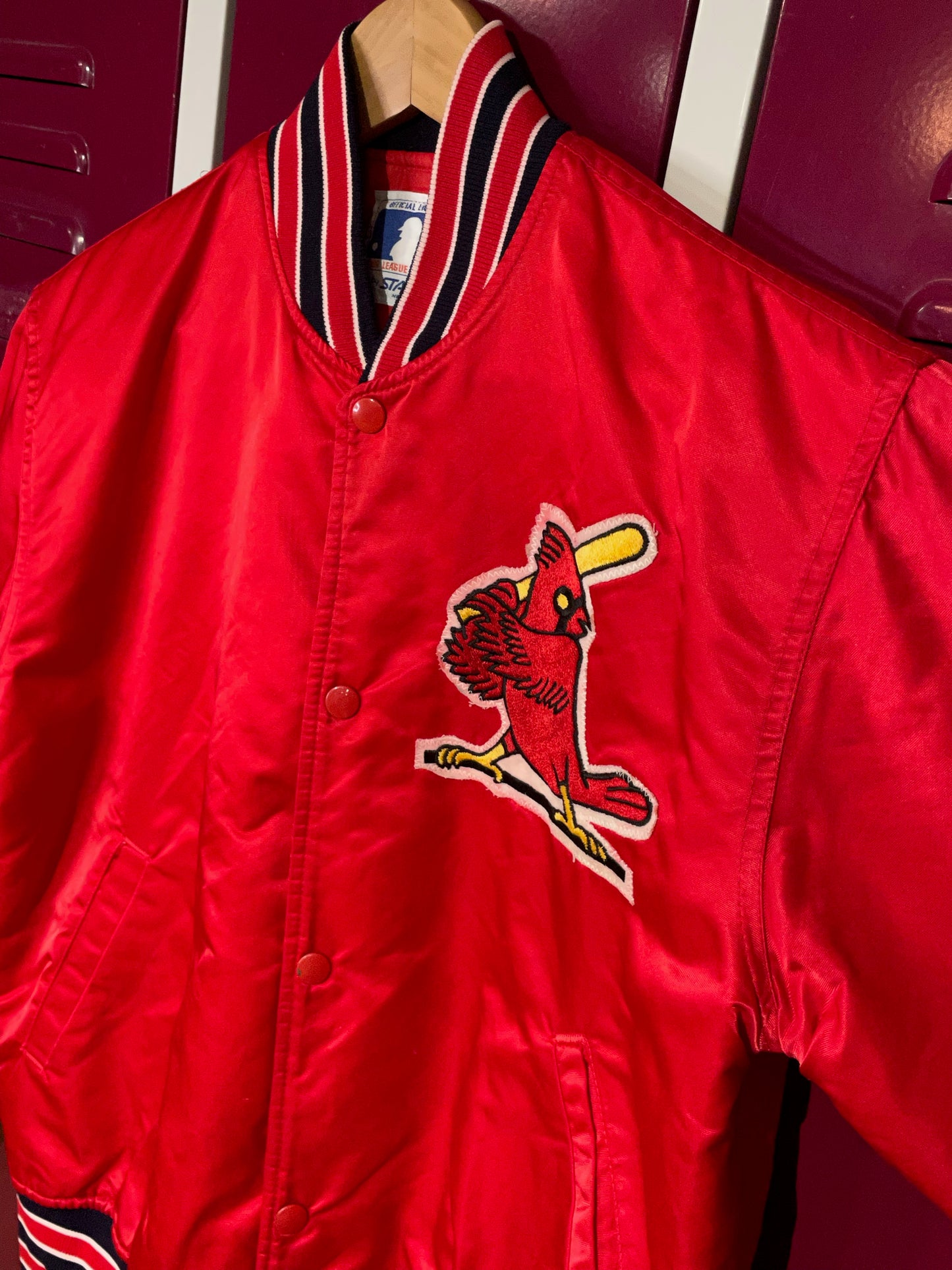 VINTAGE STARTER ST. LOUIS CARDINALS MLB SATIN JACKET  SZ: M