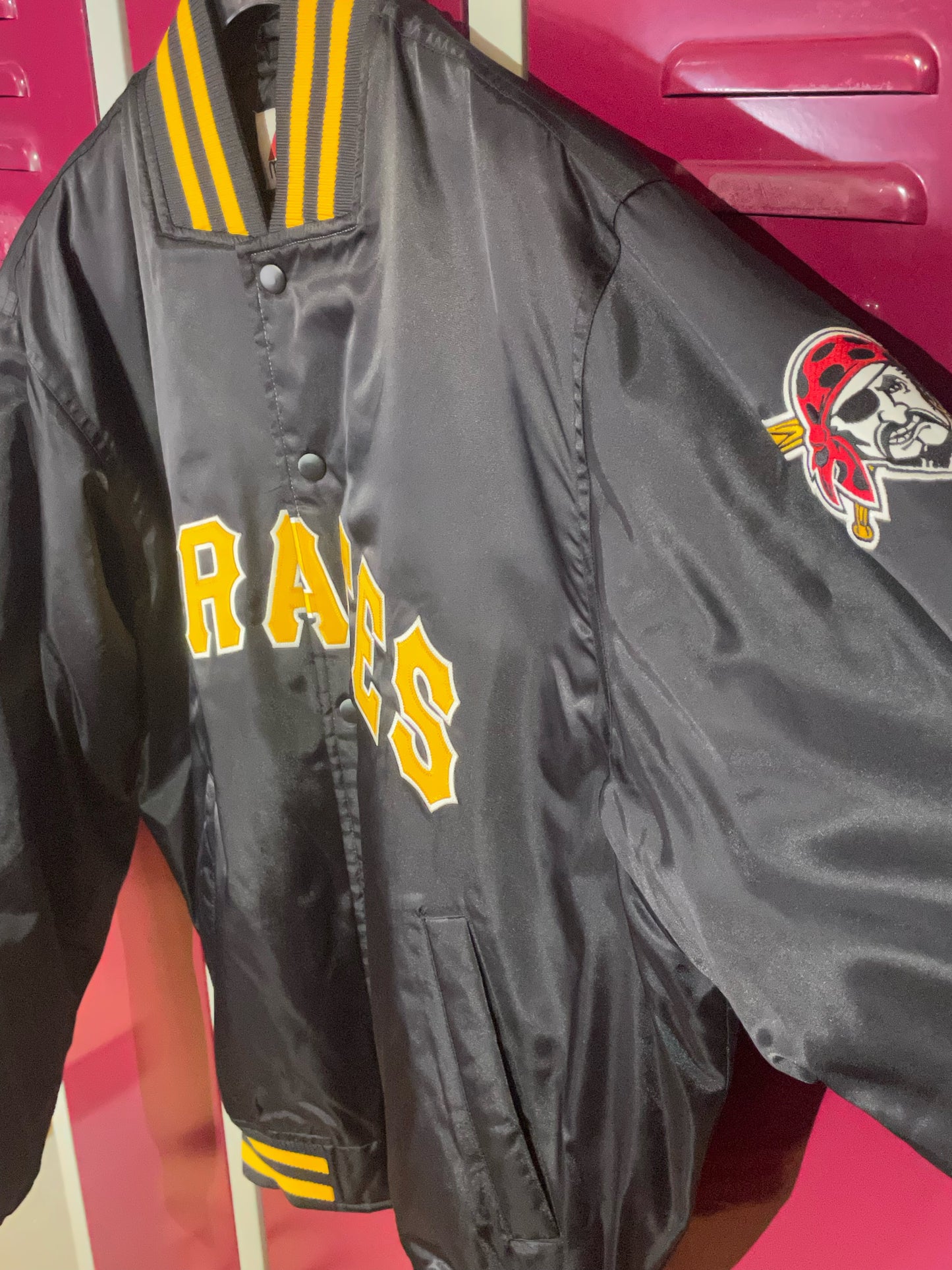 VINTAGE MAJESTIC PITTSBURGH PIRATES MLB SATIN JACKET SZ: M