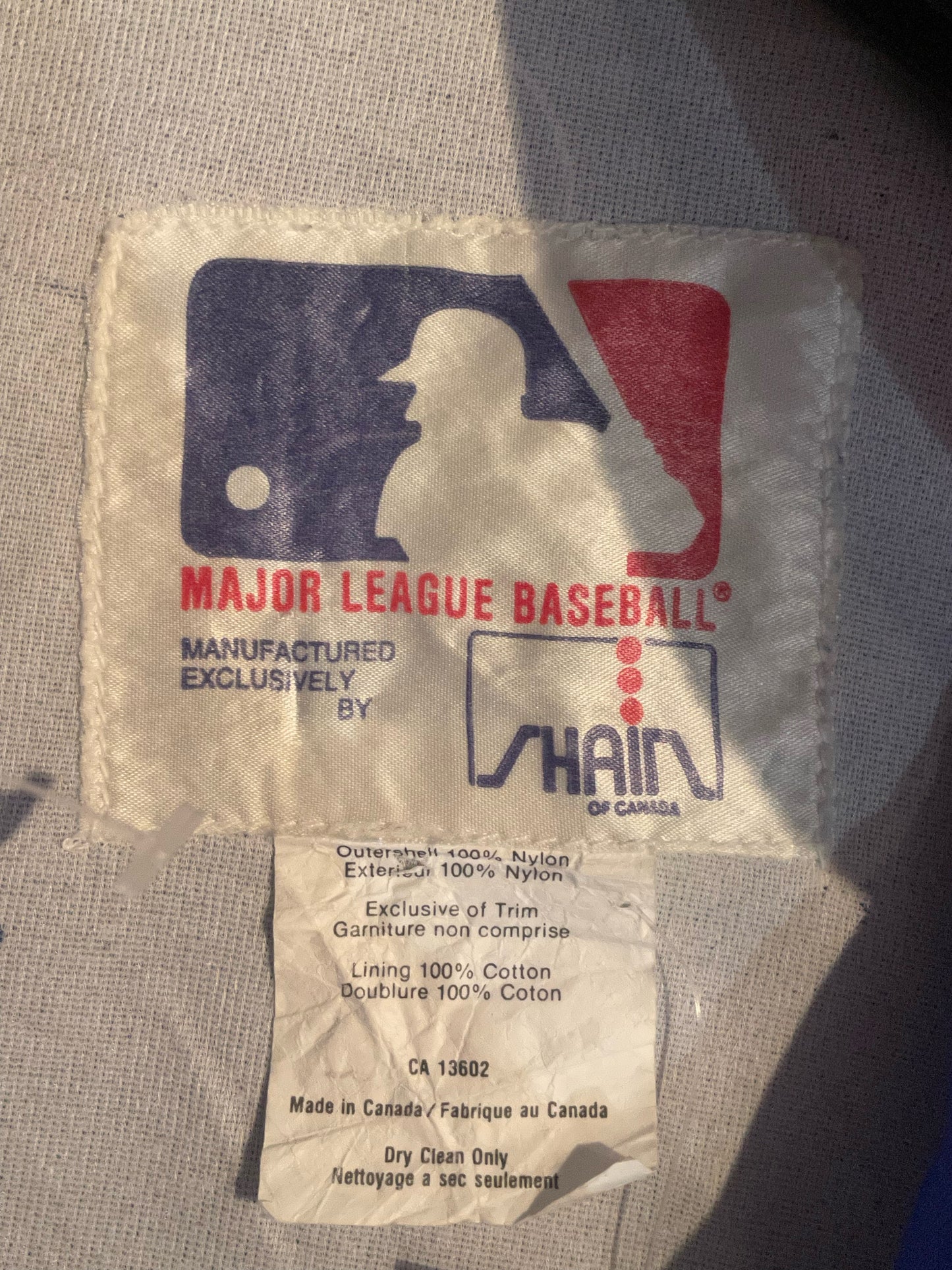 VINTAGE SHAIN TORONTO BLUE JAYS MLB JACKET SZ: L