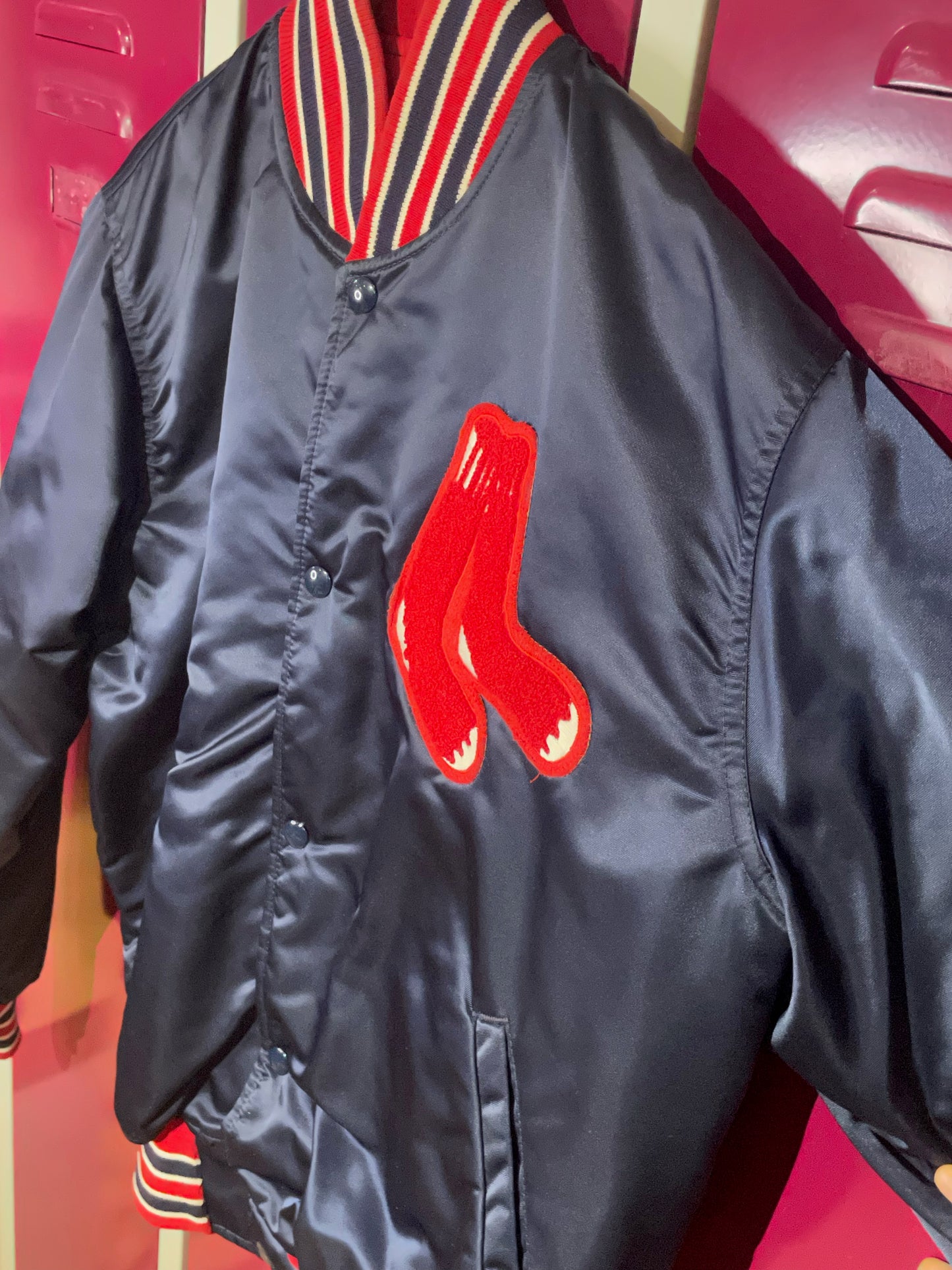 VINTAGE STARTER BOSTON RED SOX MLB SATIN JACKET SZ: L