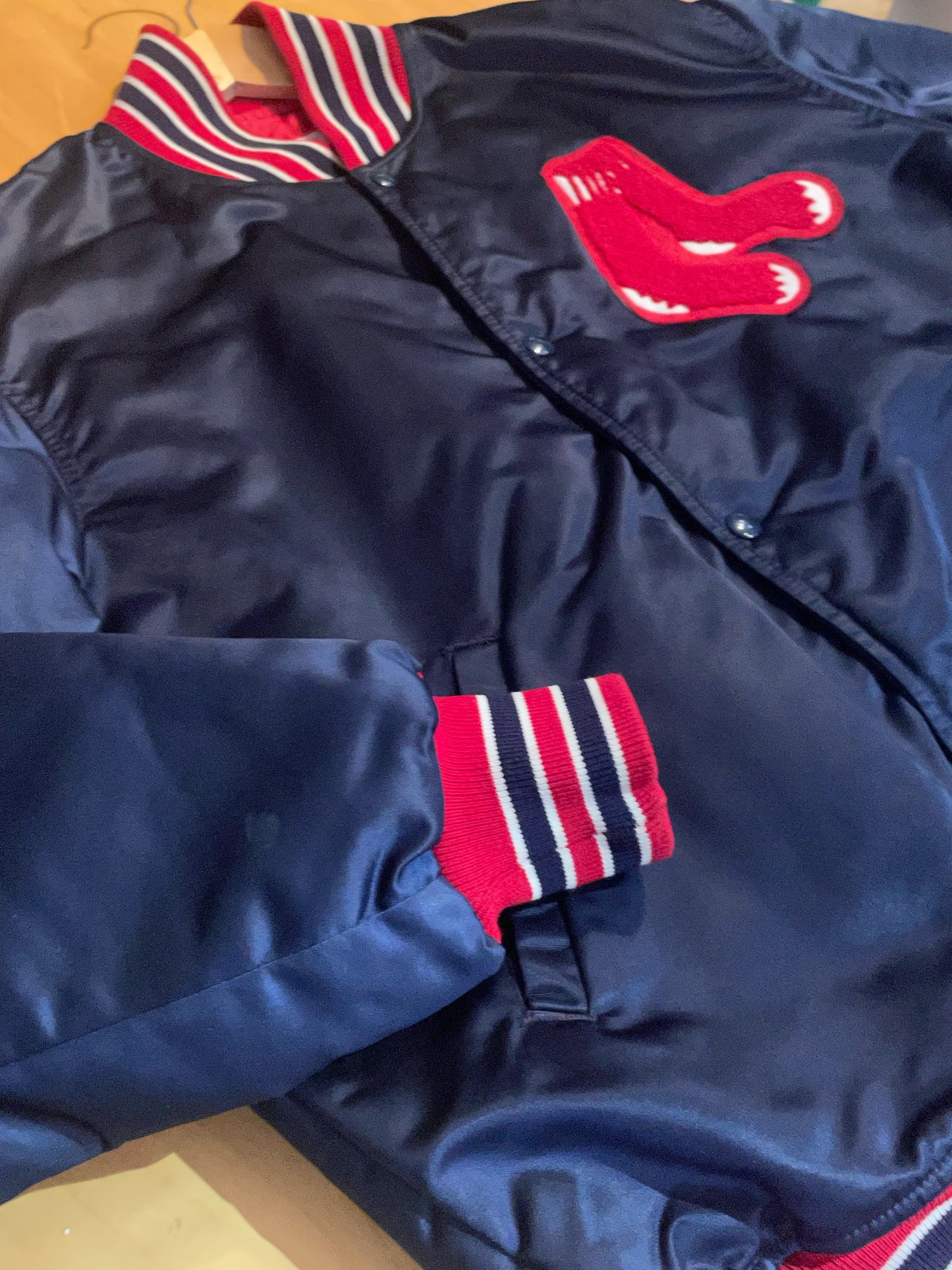 VINTAGE STARTER BOSTON RED SOX MLB SATIN JACKET SZ: L