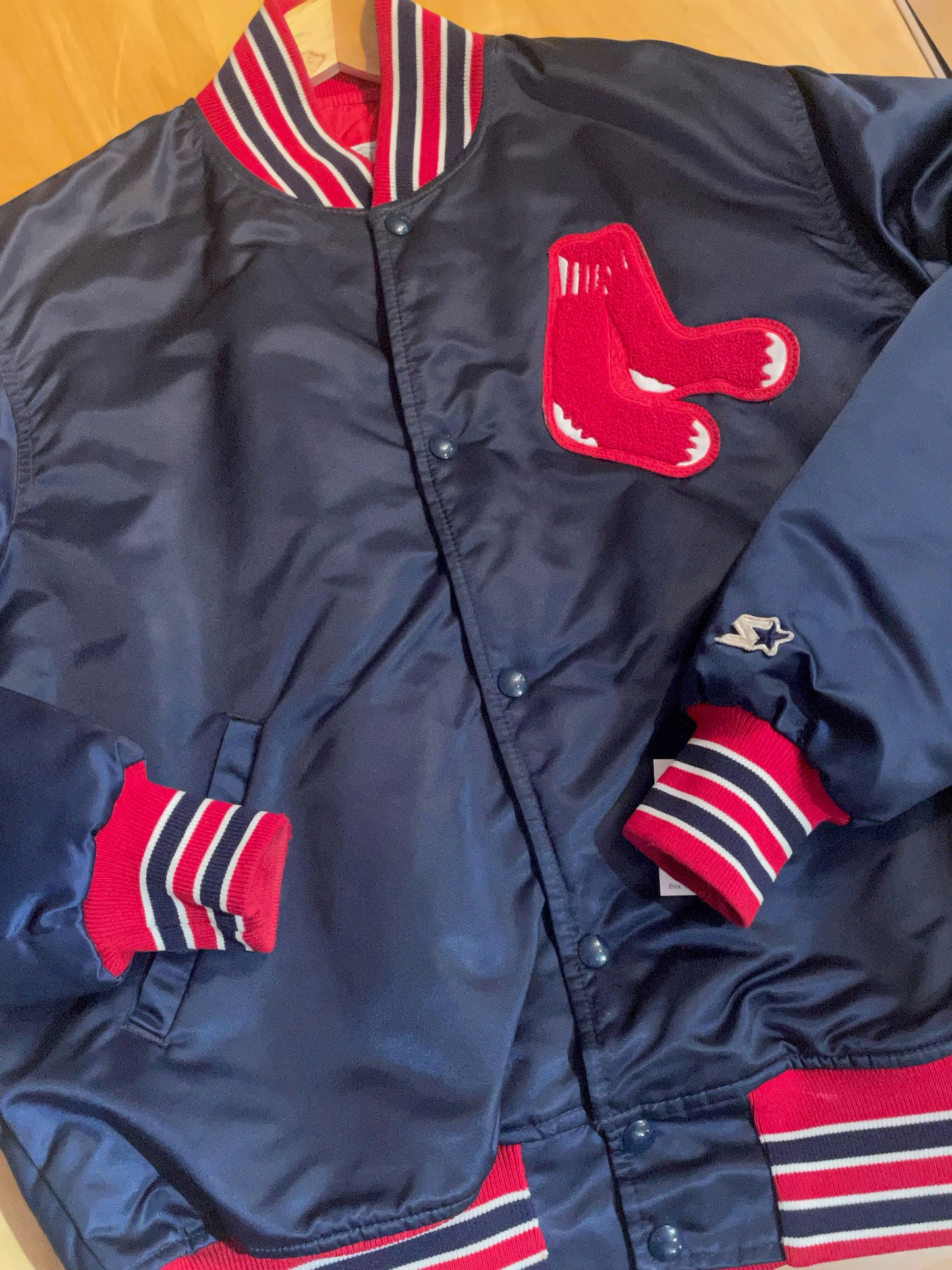 VINTAGE STARTER BOSTON RED SOX MLB SATIN JACKET SZ: L