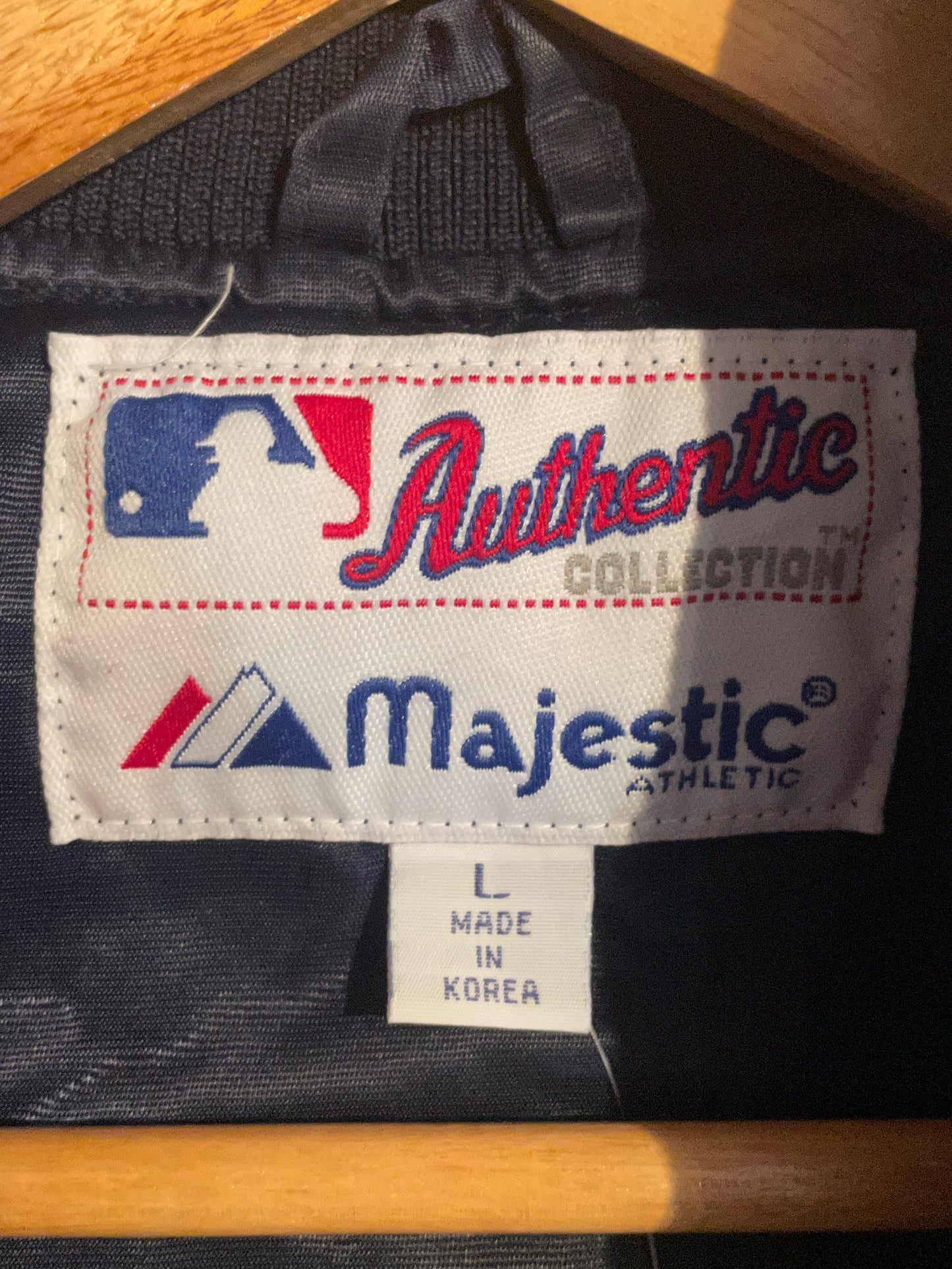 VINTAGE MAJESTIC NEW YORK YANKEES MLB SATIN JACKET SZ: L