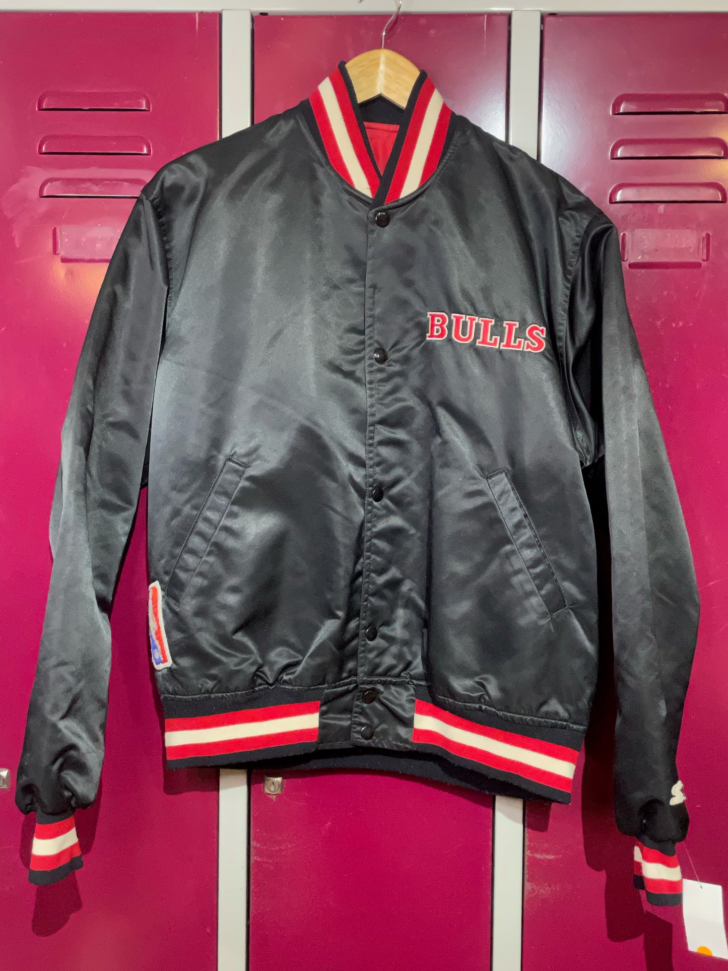 VINTAGE STARTER CHICAGO BULLS NBA SATIN JACKET SZ: L