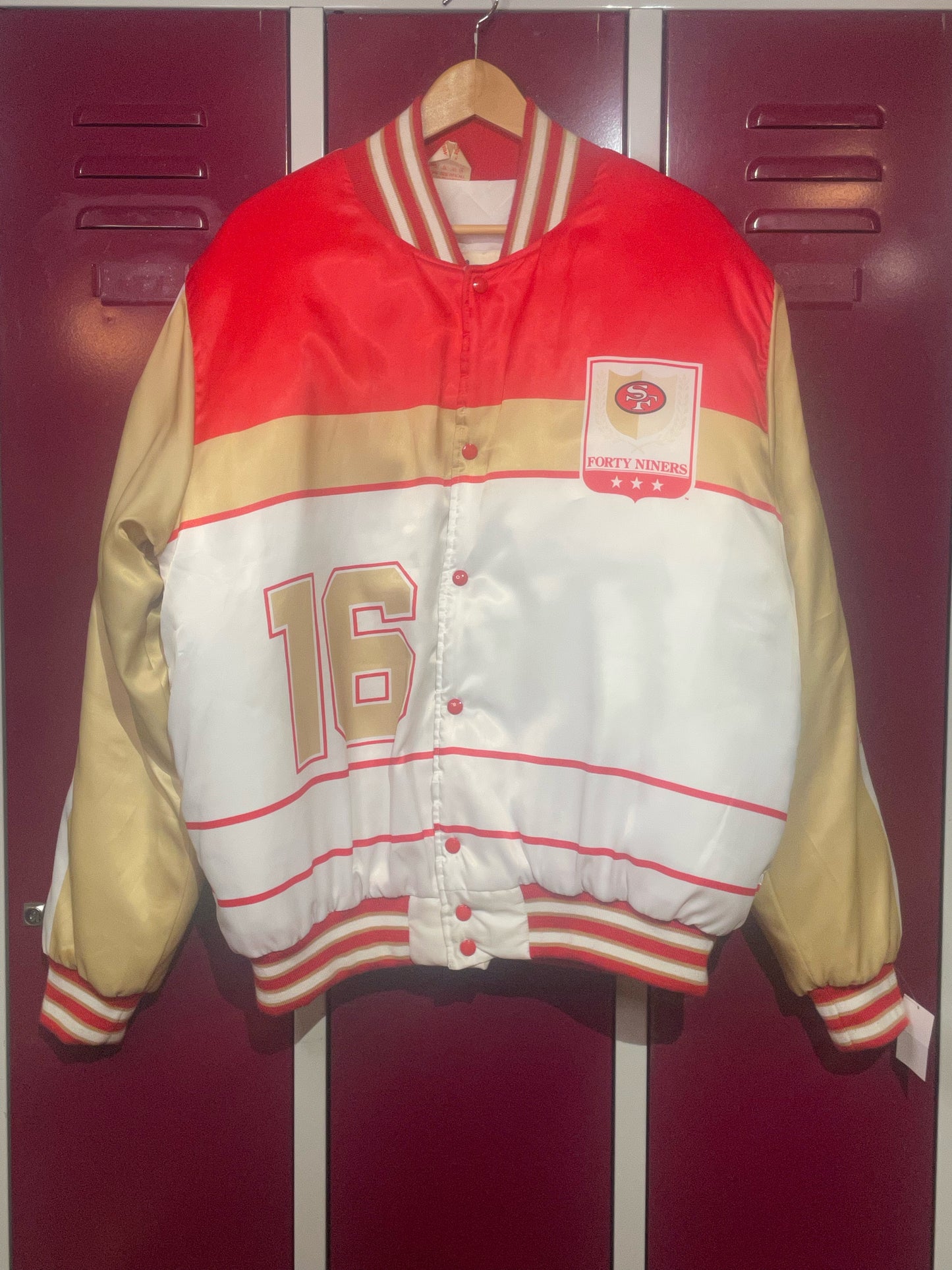 VINTAGE BAGETTI SPORTSFAN SAN FRANCISCO 49ERS NFL JACKET SZ: XL