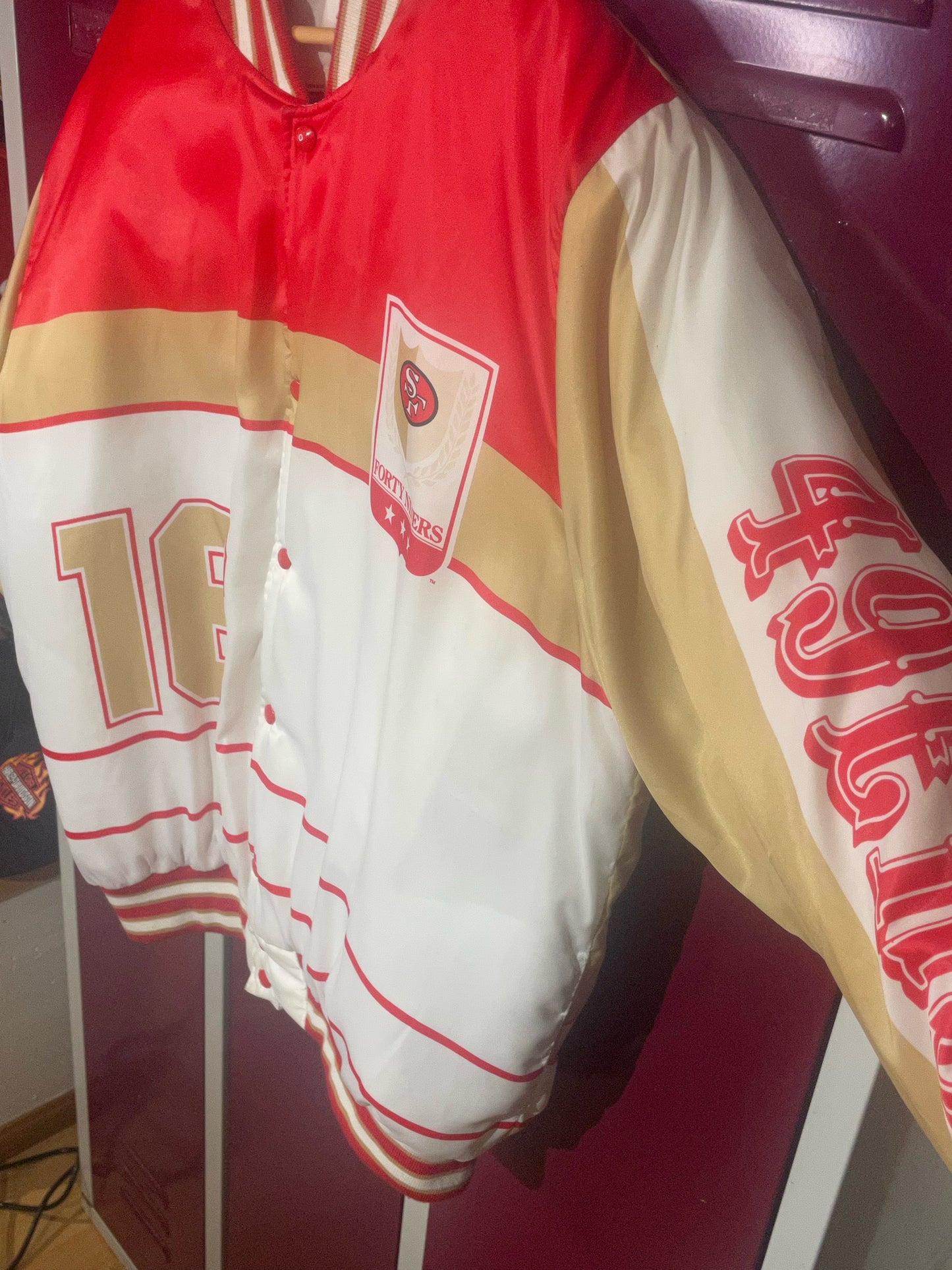 VINTAGE BAGETTI SPORTSFAN SAN FRANCISCO 49ERS NFL JACKET SZ: XL