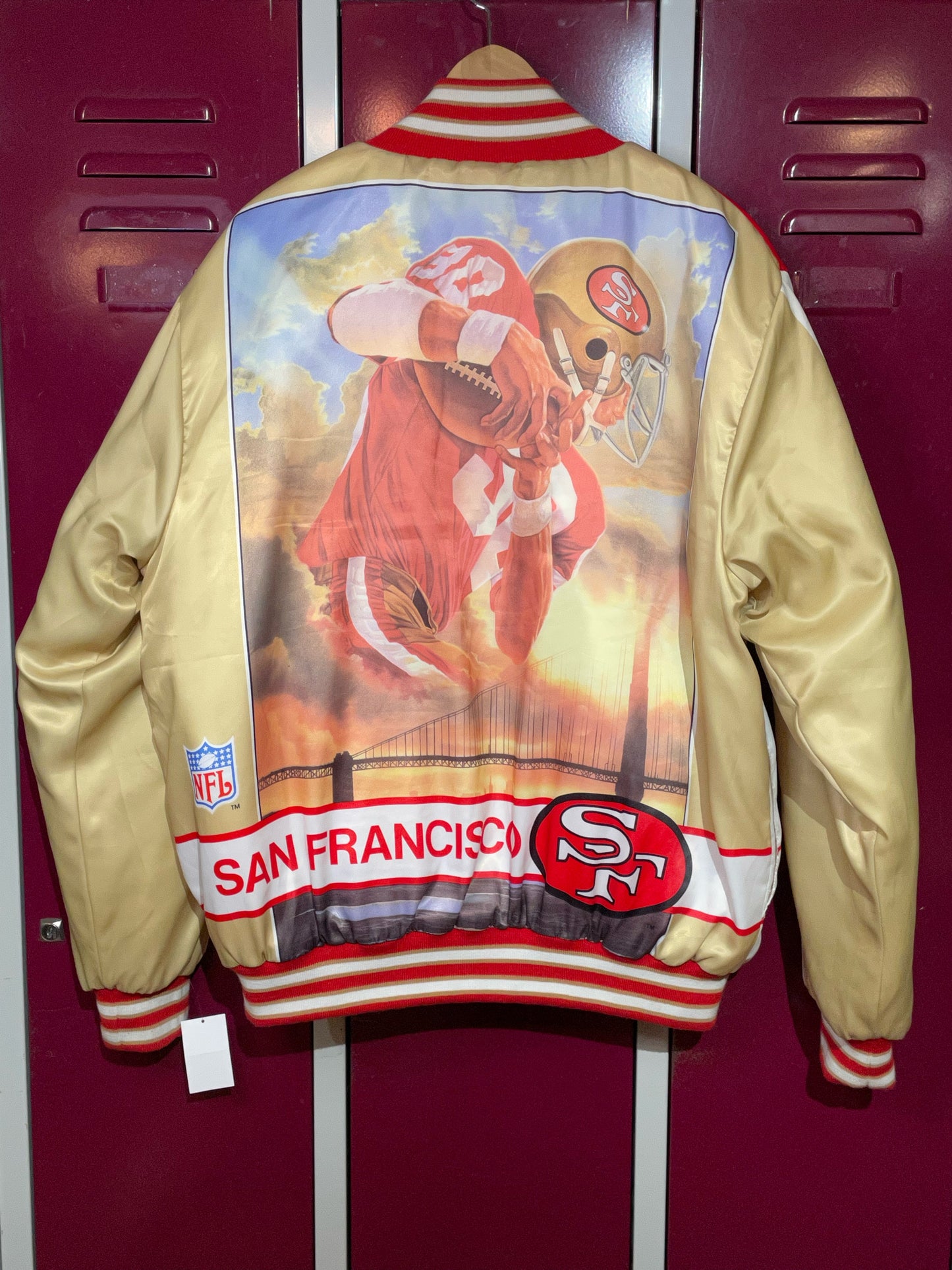 VINTAGE BAGETTI SPORTSFAN SAN FRANCISCO 49ERS NFL JACKET SZ: XL
