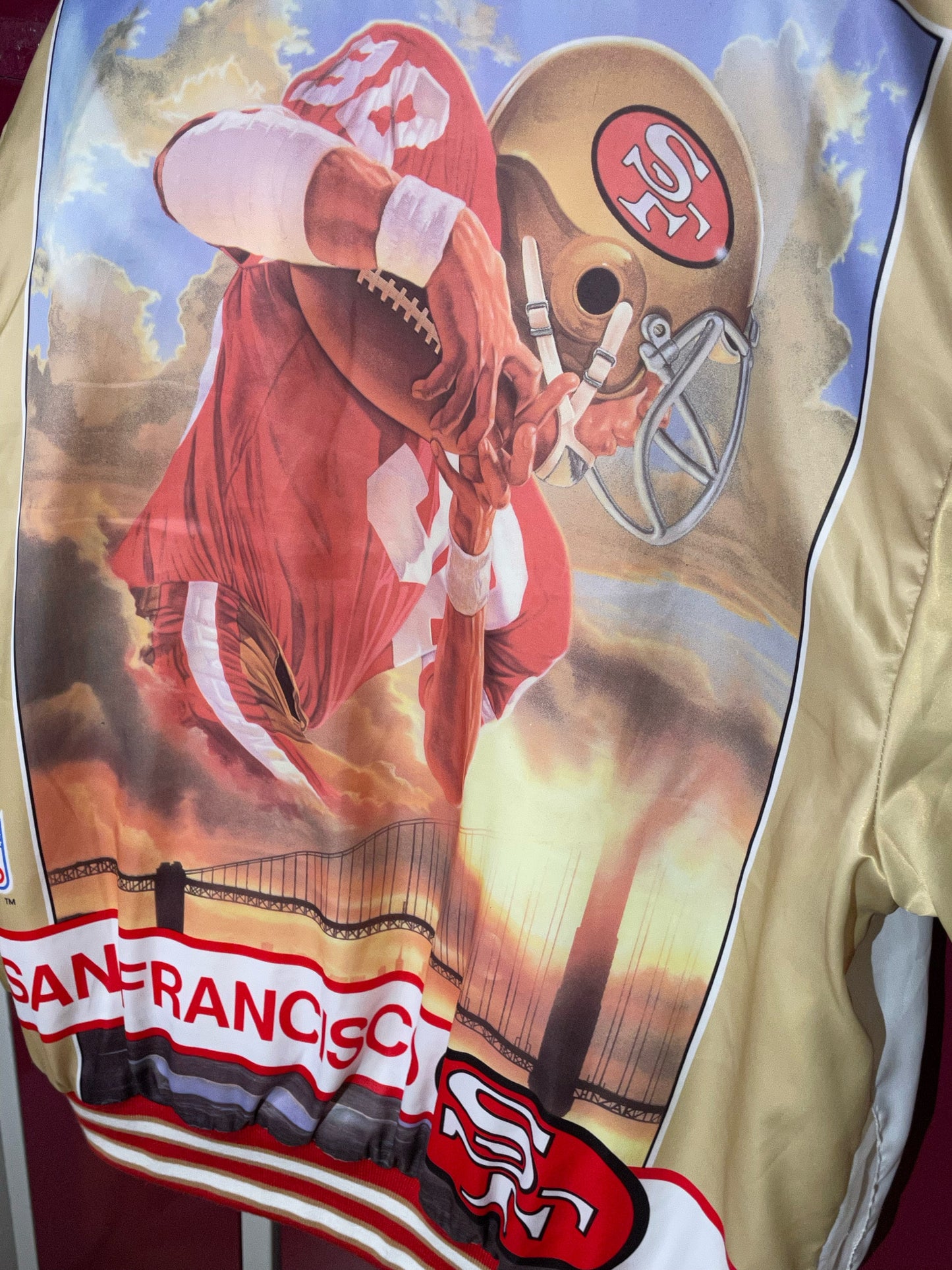 VINTAGE BAGETTI SPORTSFAN SAN FRANCISCO 49ERS NFL JACKET SZ: XL