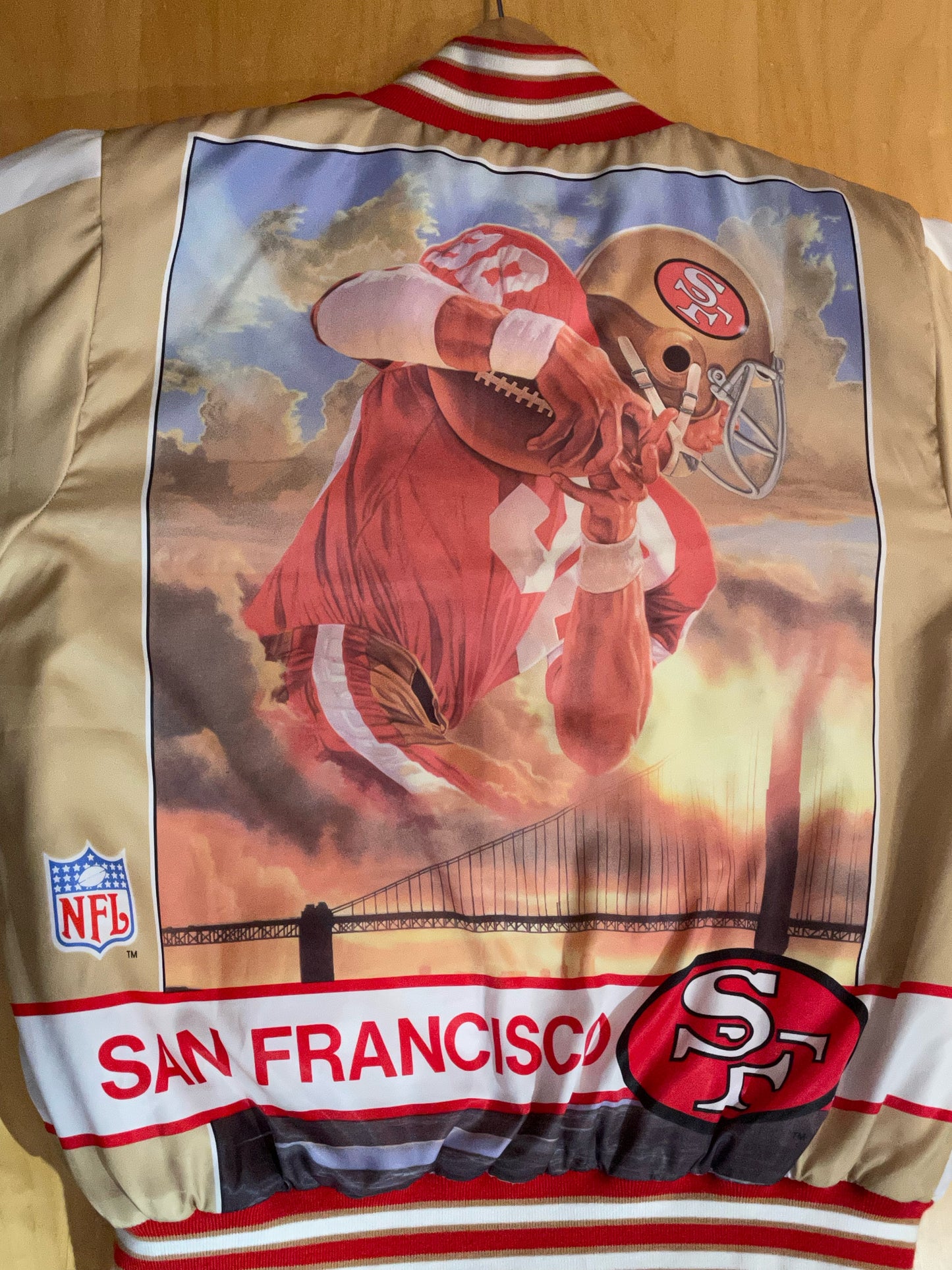 VINTAGE BAGETTI SPORTSFAN SAN FRANCISCO 49ERS NFL JACKET SZ: XL