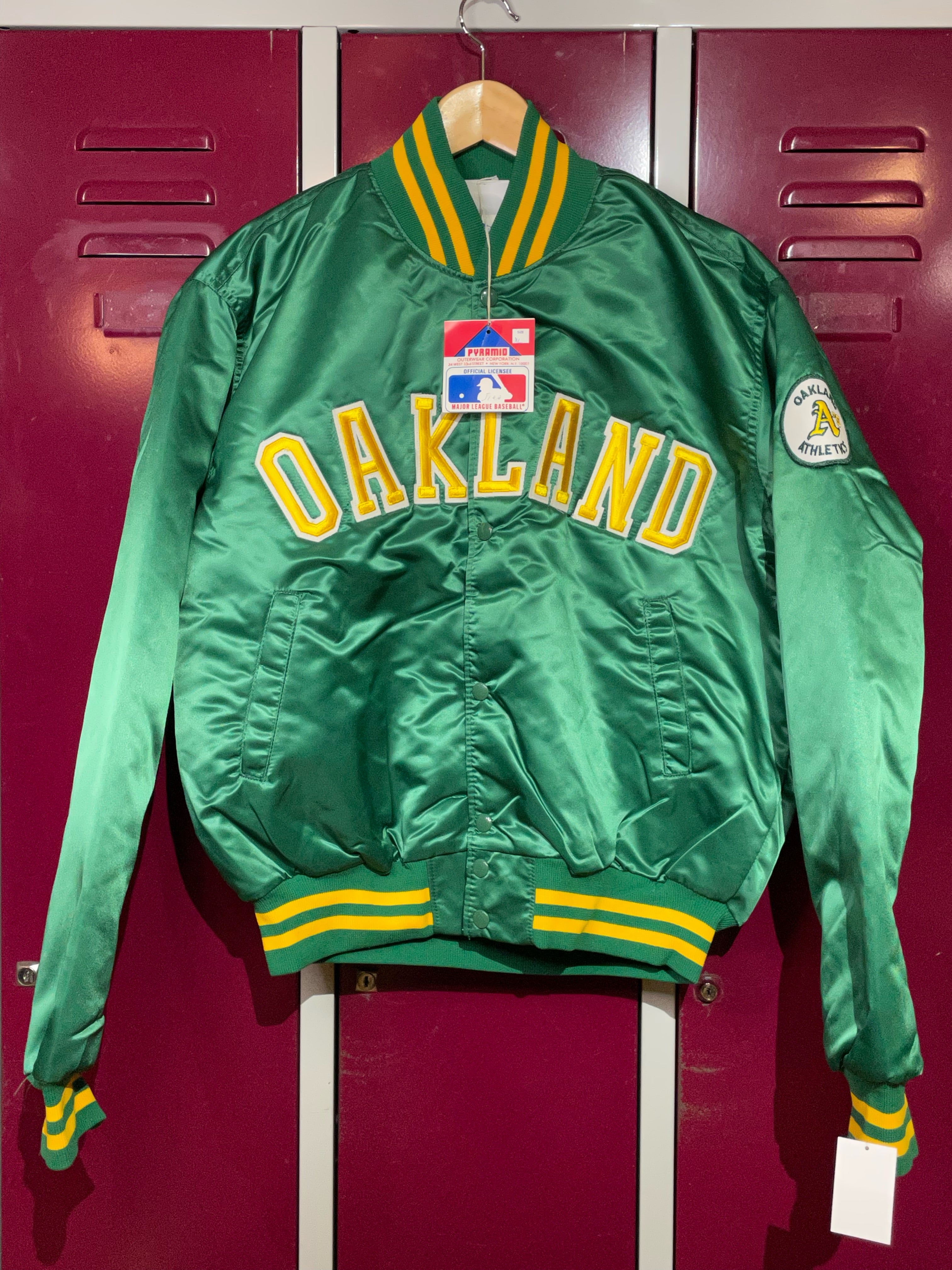 VINTAGE FELCO OAKLAND ATHLETICS MLB SATIN JACKET SZ: XL – Stay Alive vintage  store