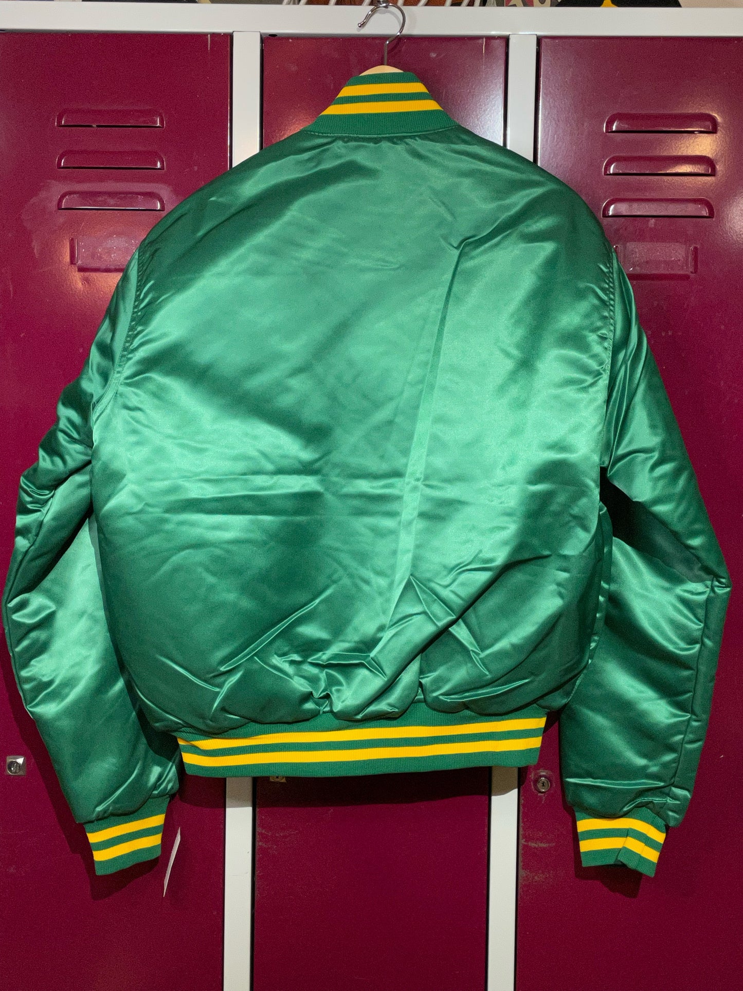 VINTAGE PYRAMID OAKLAND A'S MLB SATIN JACKET SZ: XL