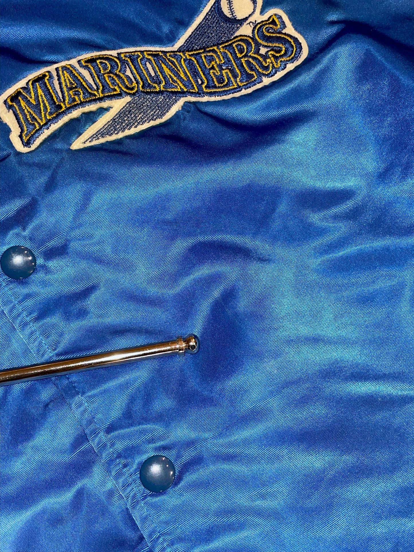 VINTAGE CHALK LINE SEATTLE MARINERS MLB SATIN JACKET SZ: XL
