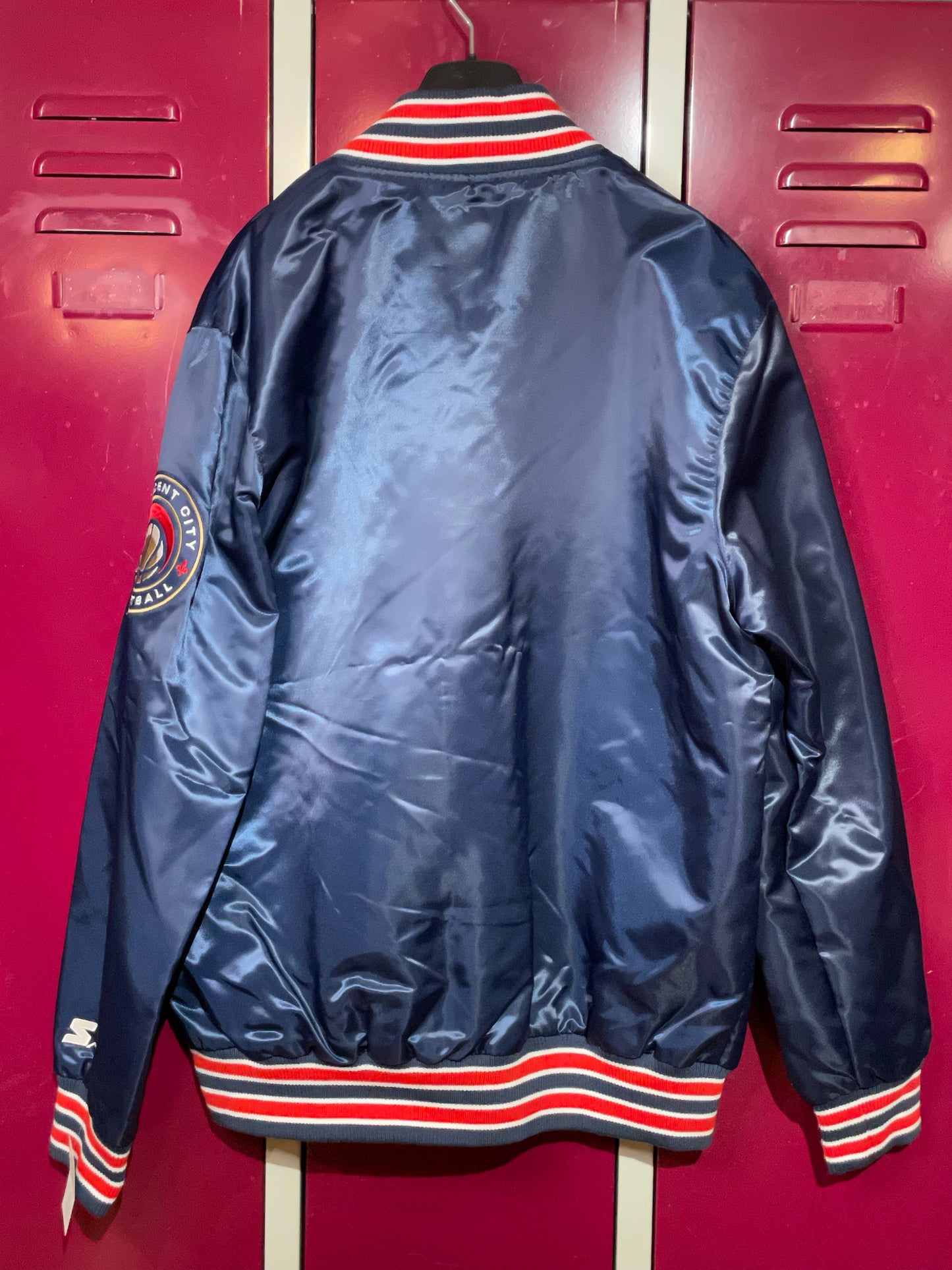 STARTER RETRO NEW ORLEANS PELICANS NBA SATIN JACKET SZ: XL