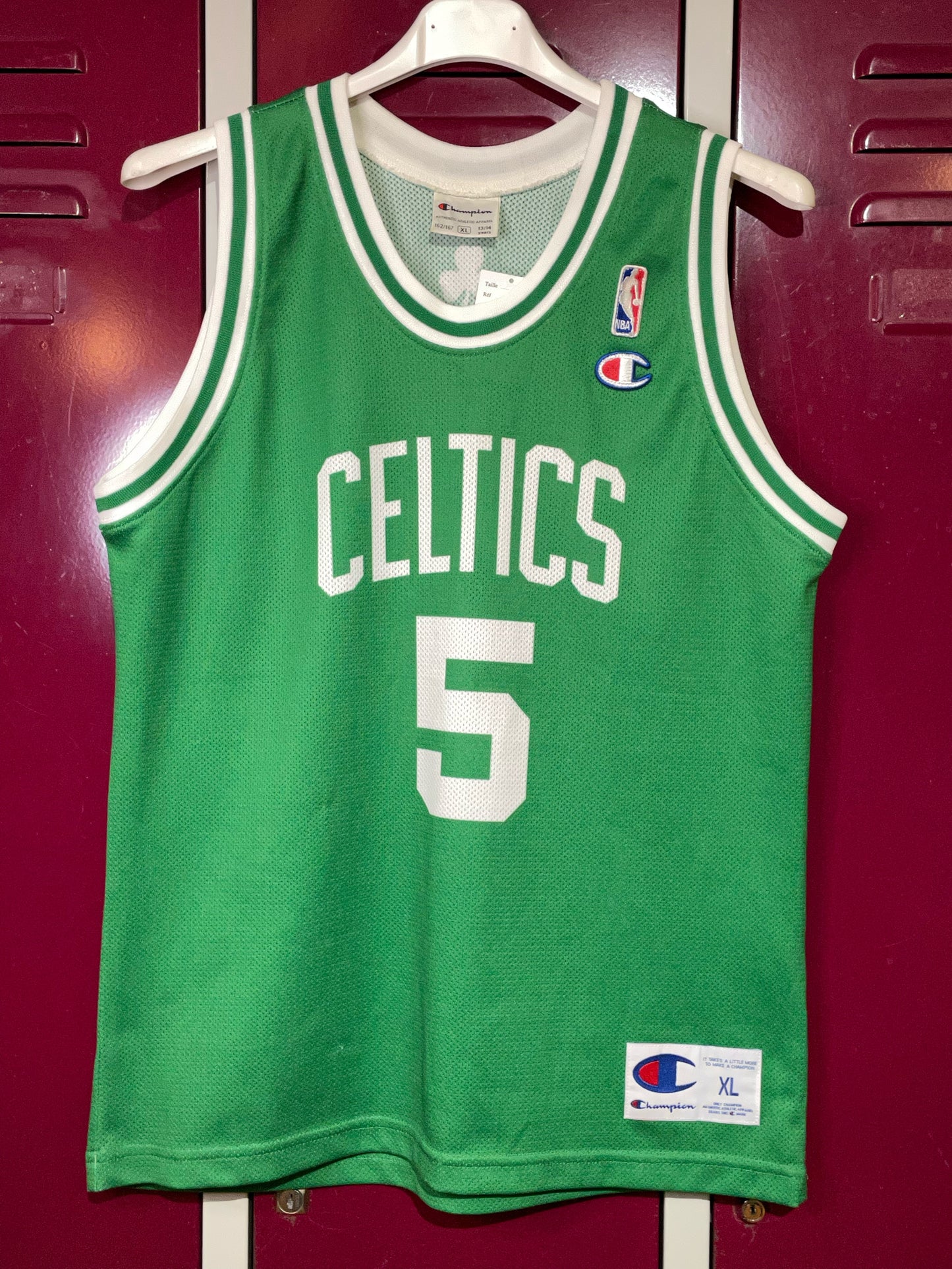 "KIDS" CHAMPION BOSTON CELTICS KEVIN GARNETT NBA JERSEY SZ: 162/167 - 13/14YRS - XL KIDS