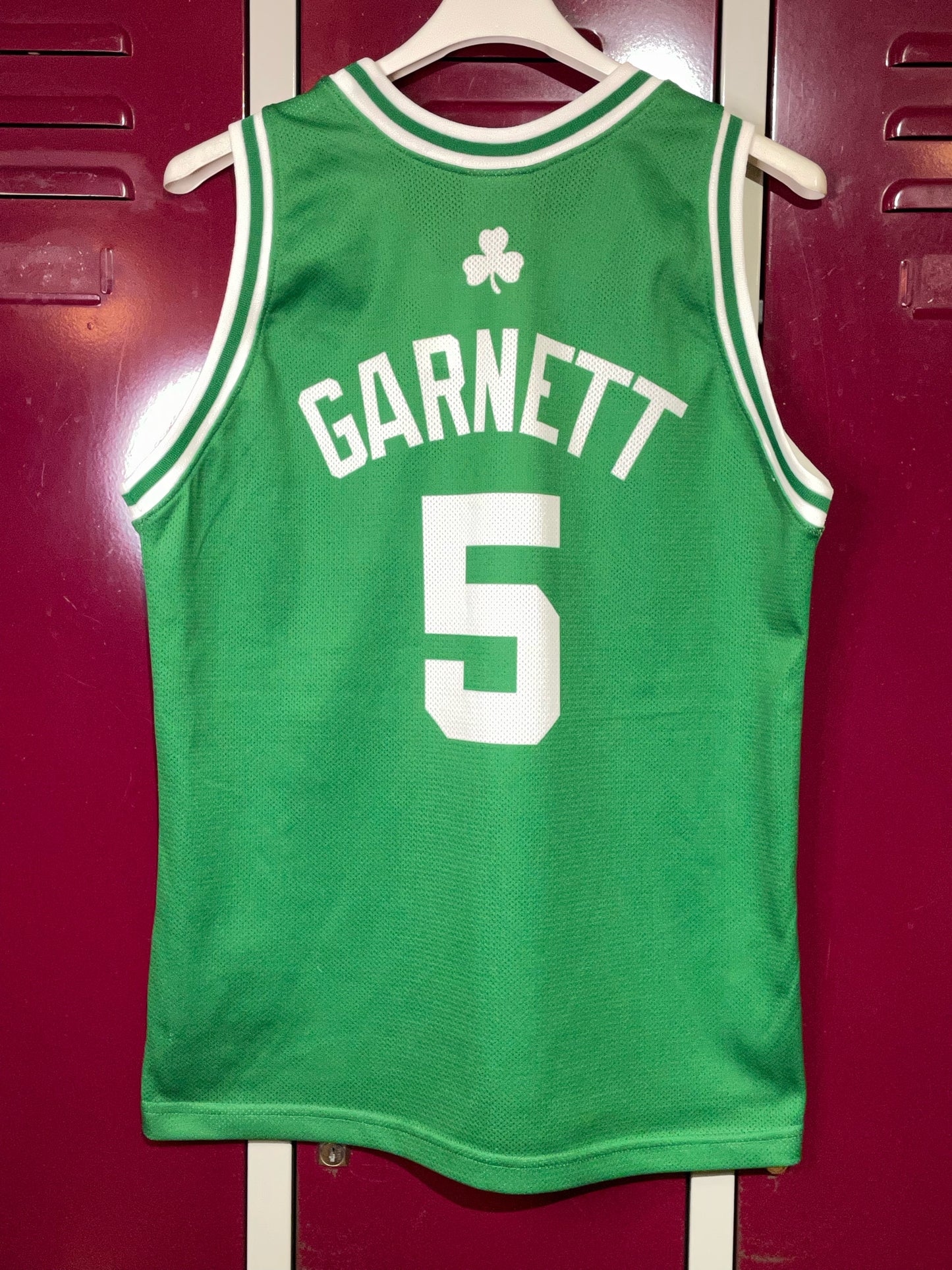 "KIDS" CHAMPION BOSTON CELTICS KEVIN GARNETT NBA JERSEY SZ: 162/167 - 13/14YRS - XL KIDS