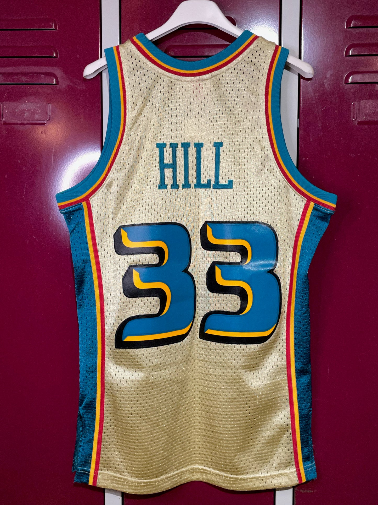 MITCHELL & NESS DETROIT PISTONS GRANT HILL NBA JERSEY  SZ: S
