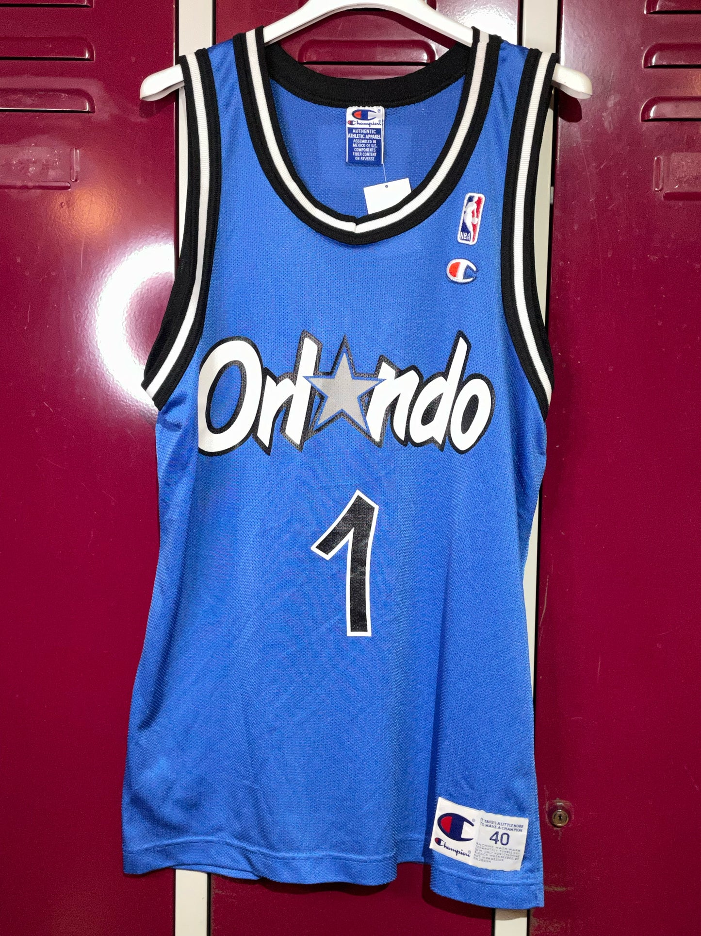 CHAMPION MAGIC ORLANDO PENNY HARDAWAY NBA JERSEY SZ: 40