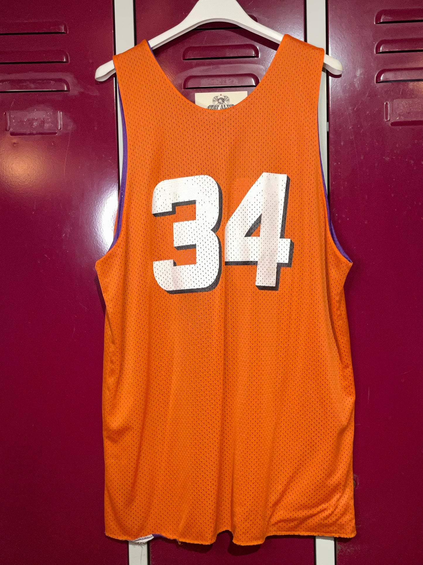 REVERSIBLE VINTAGE CHAMPION PHOENIX SUNS NBA JERSEY SZ: L