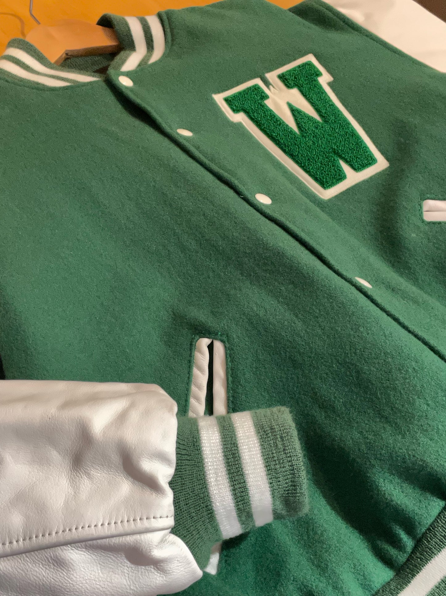 VINTAGE GAME SPORTWEAR "W" VARSITY JACKET SZ: L