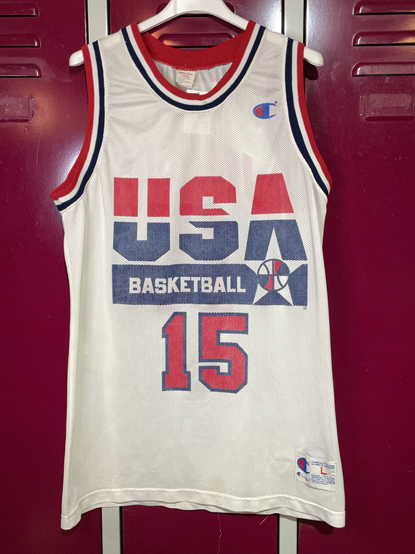VINTAGE CHAMPION USA DREAM TEAM "MAGIC JOHNSON" JERSEY SZ: L