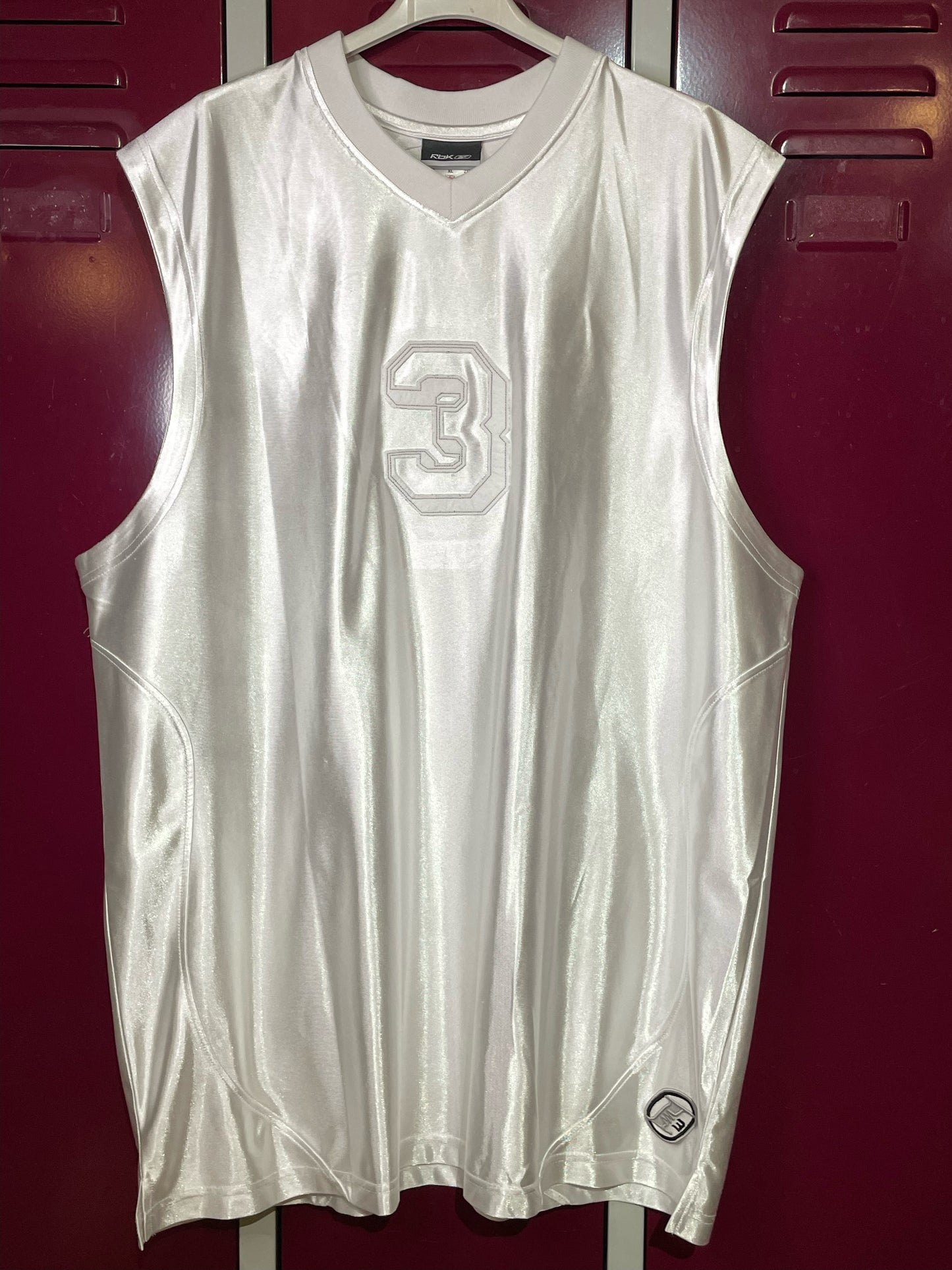 REEBOK I3 "ALLEN IVERSON" SILVER BASKETBALL JERSEY SZ: XL