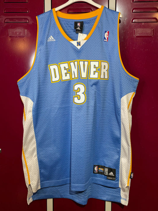 ADIDAS DENVER NUGGETS "ALLEN IVERSON" NBA JERSEY  SZ: XL