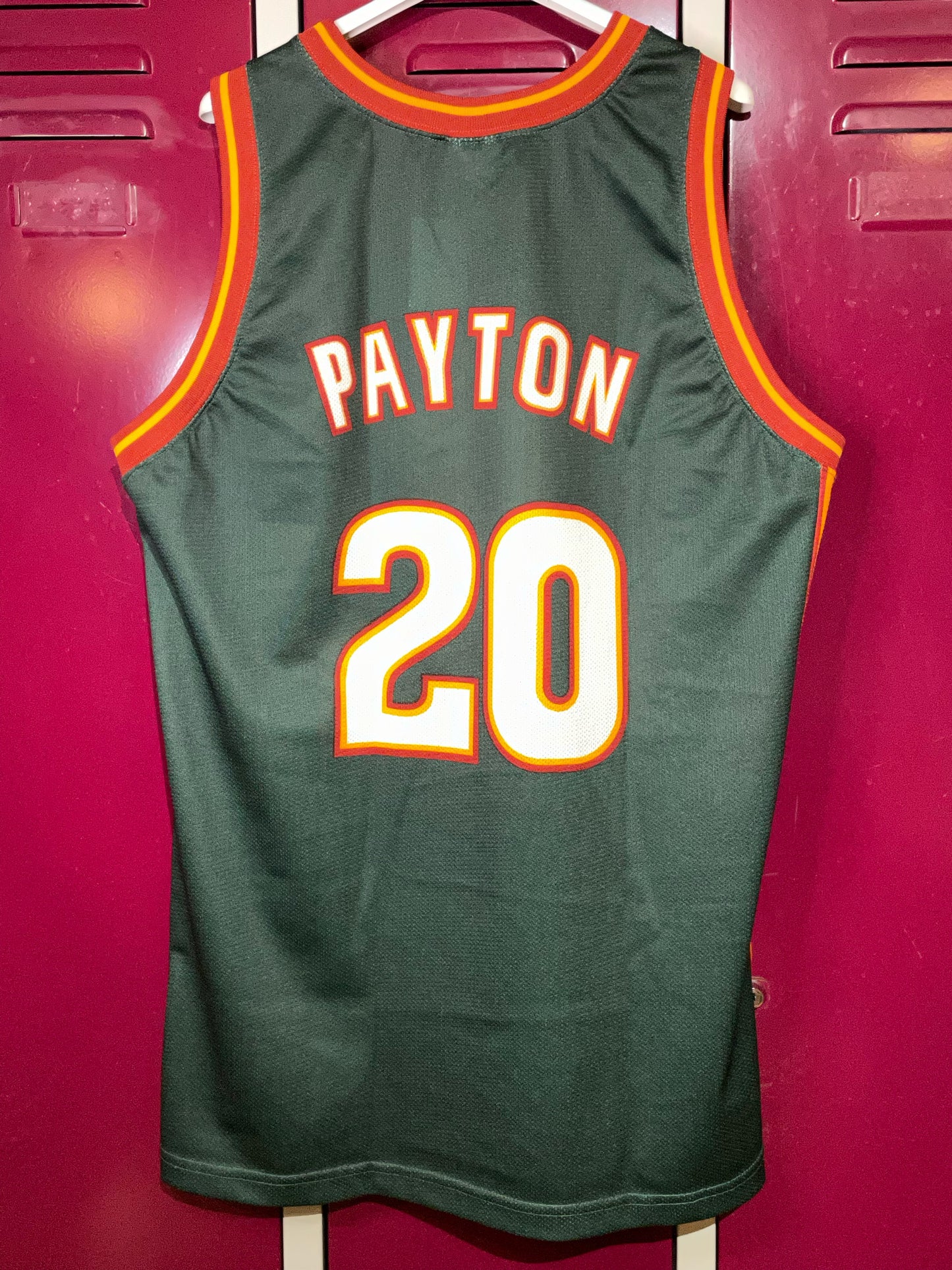 CHAMPION SUPERSONICS SEATTLE "GARY PAYTON" NBA JERSEY SZ: XL