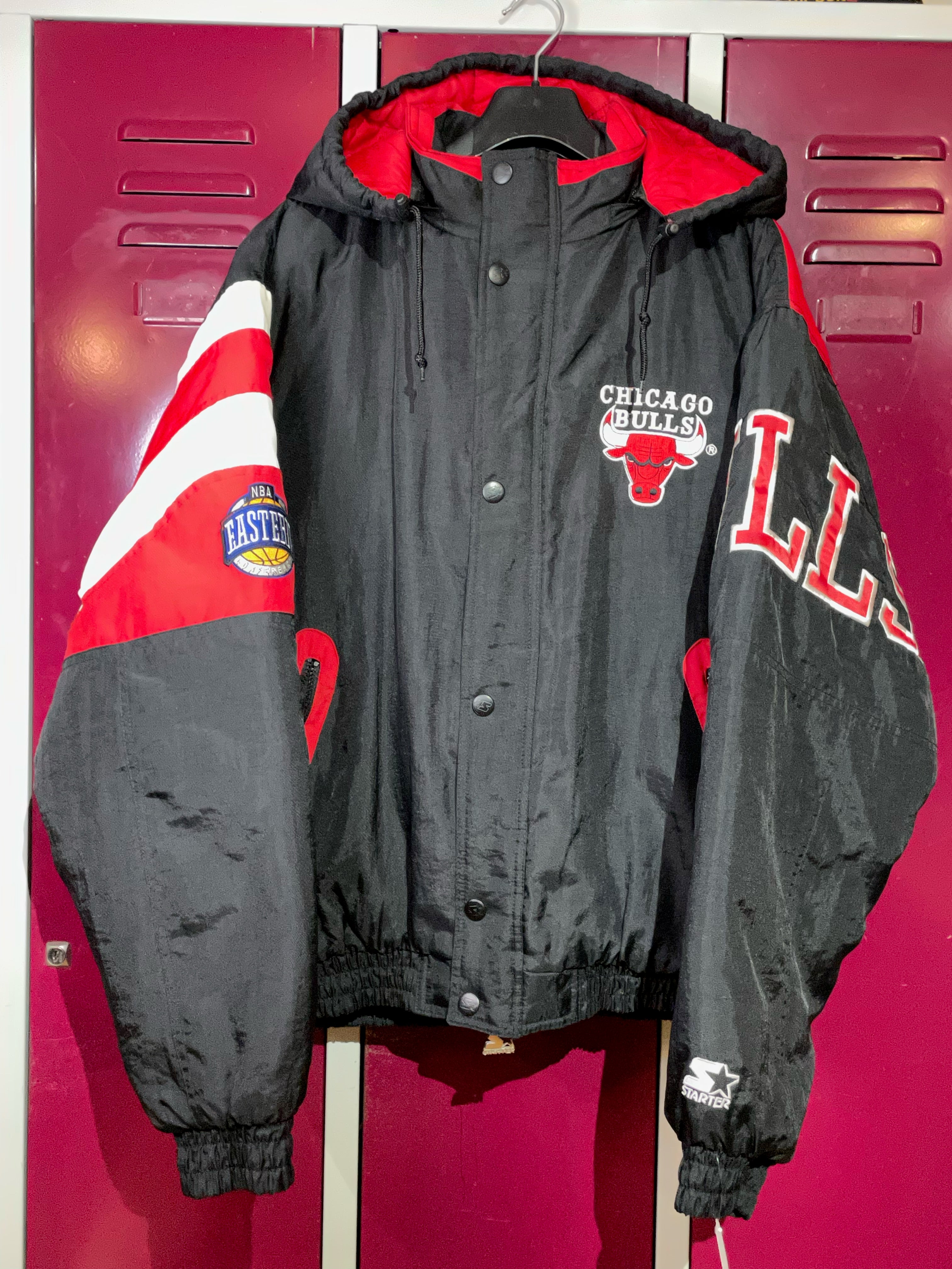 90s Starter Vintage Chicago Bulls Denim Jacket - HJacket