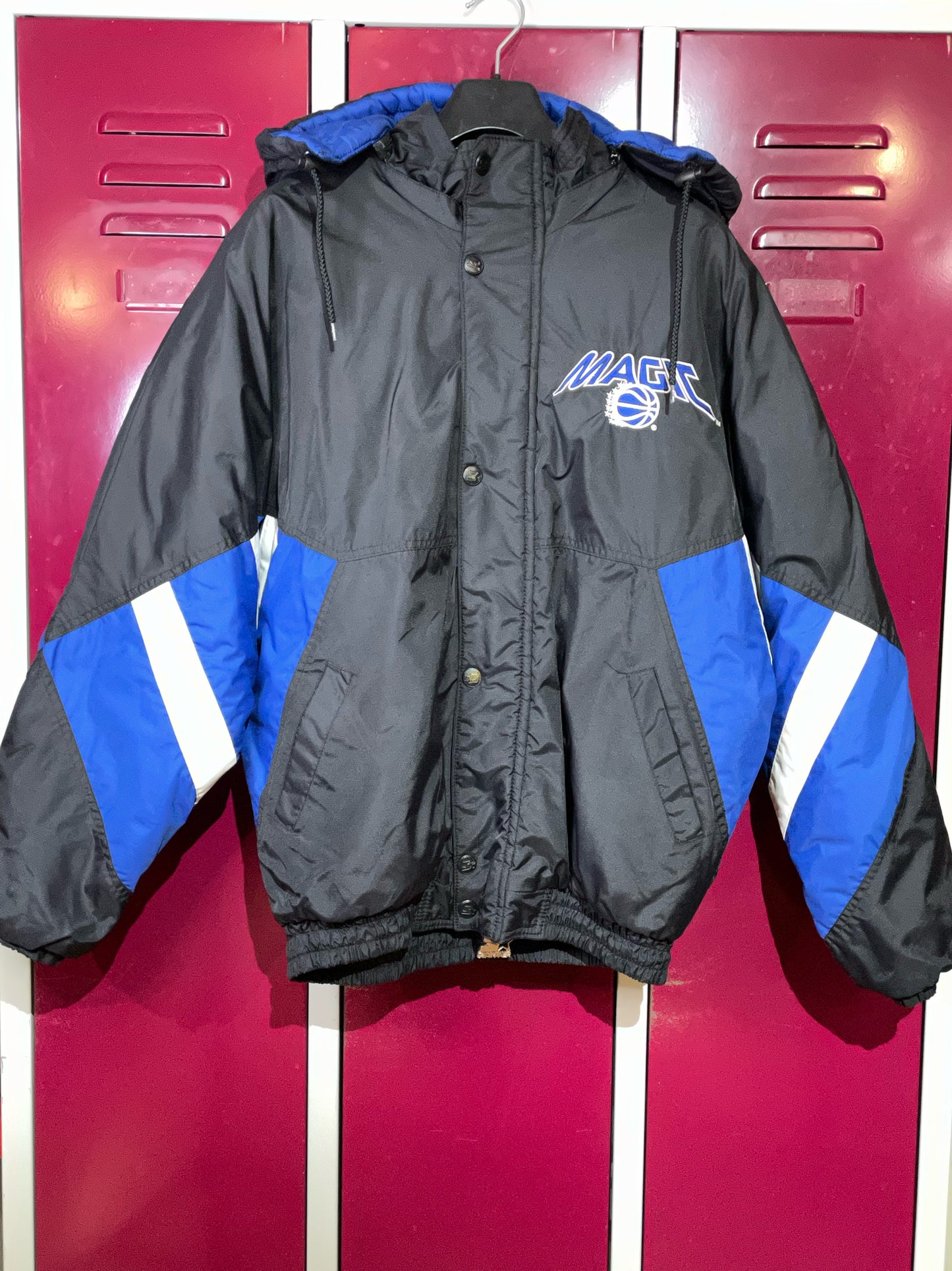 VINTAGE STARTER MAGIC ORLANDO NBA PUFFER JACKET SZ: M