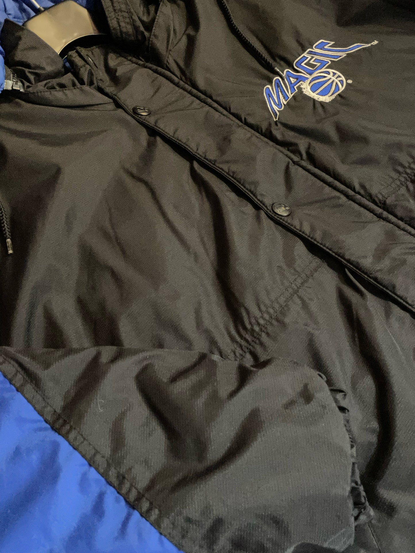 VINTAGE STARTER MAGIC ORLANDO NBA PUFFER JACKET SZ: M