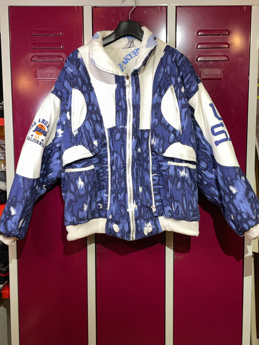 VINTAGE REVERSIBLE LOS ANGELES LAKERS NBA SWEATSHIRT JACKET  SZ: M