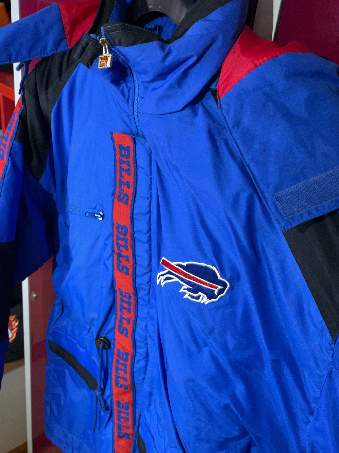 VINTAGE GAME DAY BUFFALO BILLS NFL PUFFER COAT JACKET  SZ: L