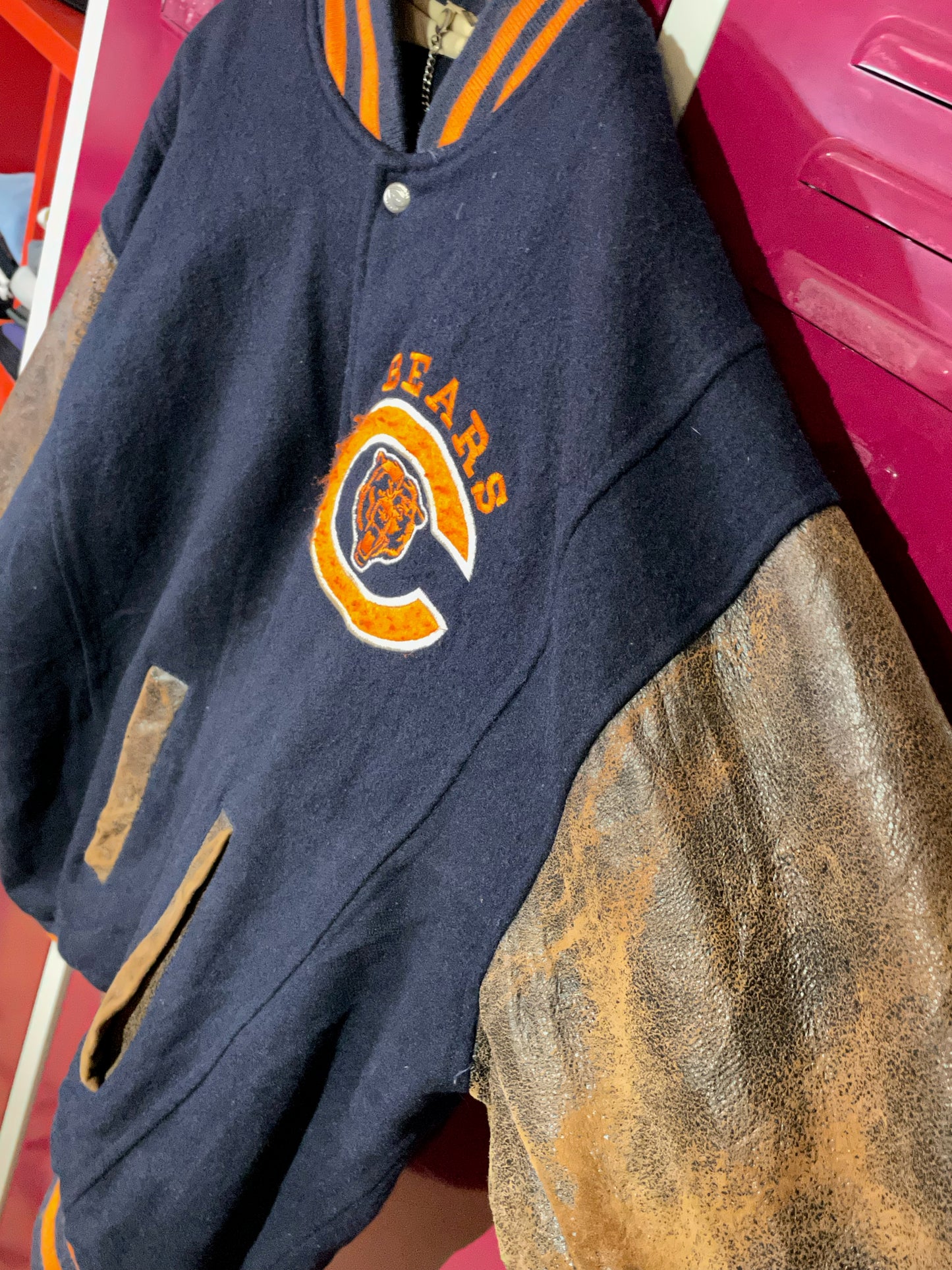 VINTAGE MIRAGE CHICAGO BEARS NFL VARSITY JACKET SZ: XL