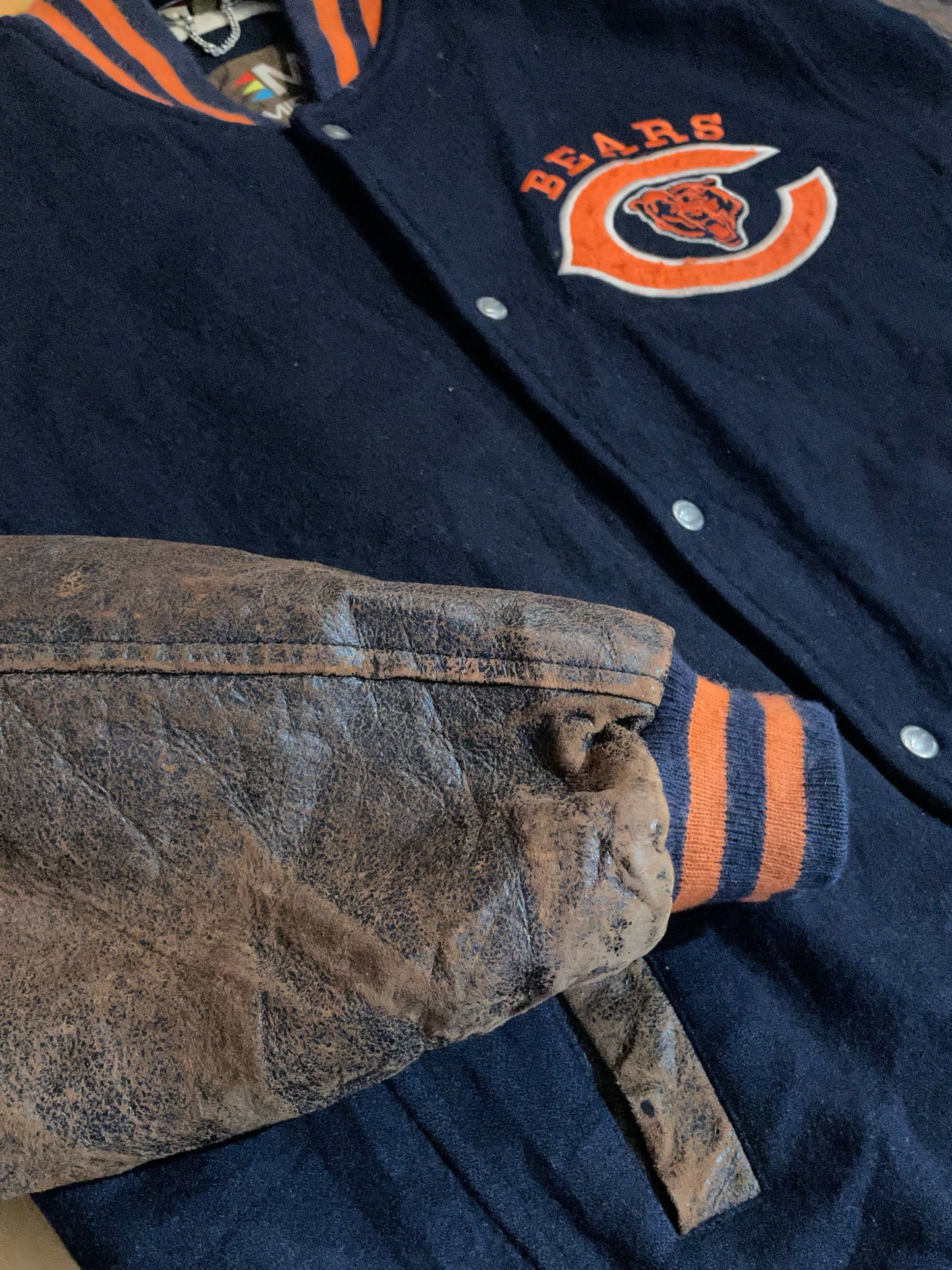 VINTAGE MIRAGE CHICAGO BEARS NFL VARSITY JACKET SZ: XL