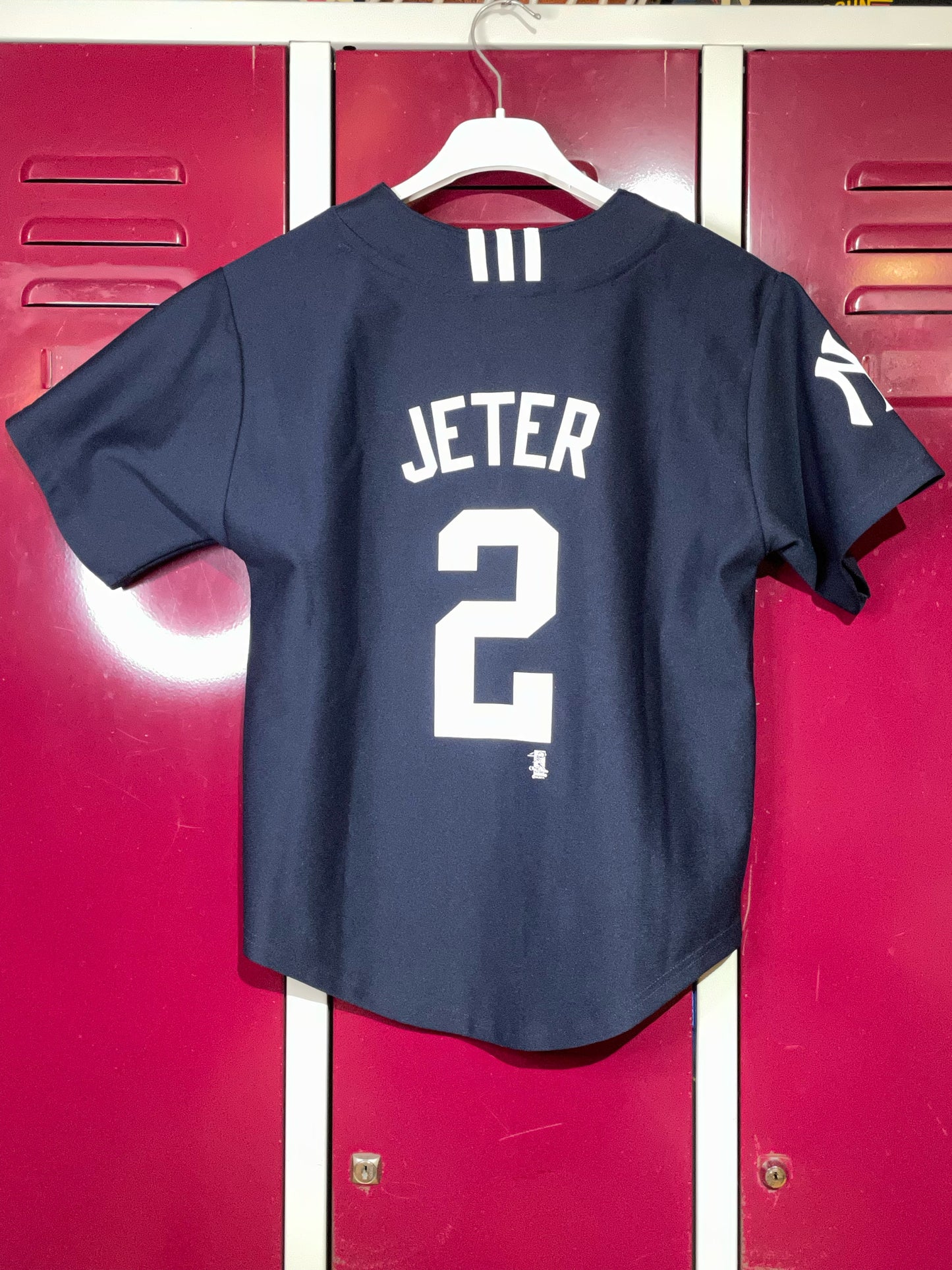 "KIDS" ADIDAS YANKEES "JETER" MLB BASEBALL JERSEY SZ: S (KIDS) - 8YRS