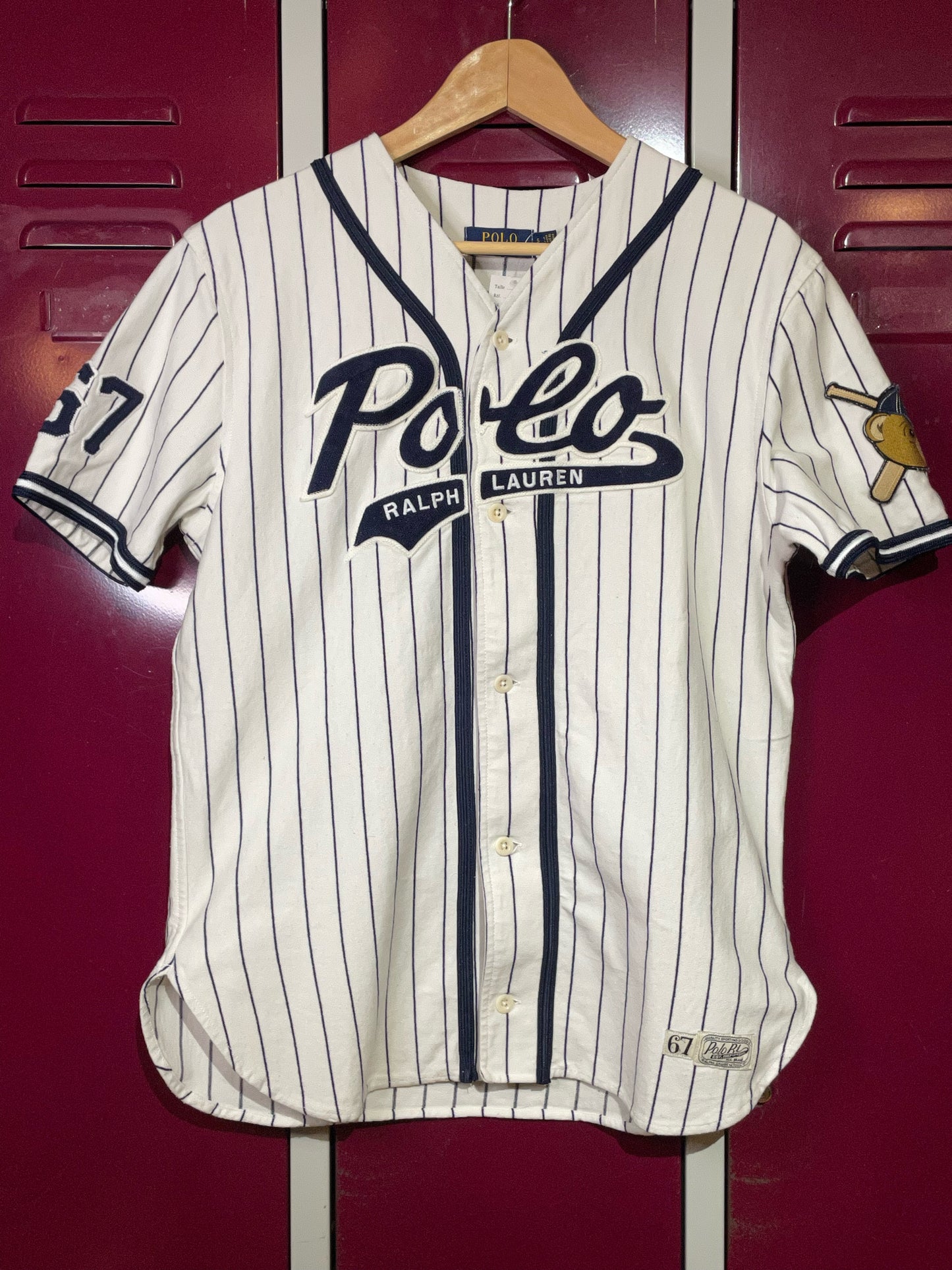 POLO RALPH LAUREN "BEARS" BASEBALL JERSEY SZ: S