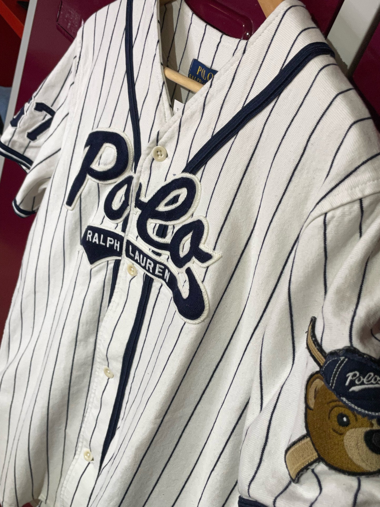 POLO RALPH LAUREN "BEARS" BASEBALL JERSEY SZ: S