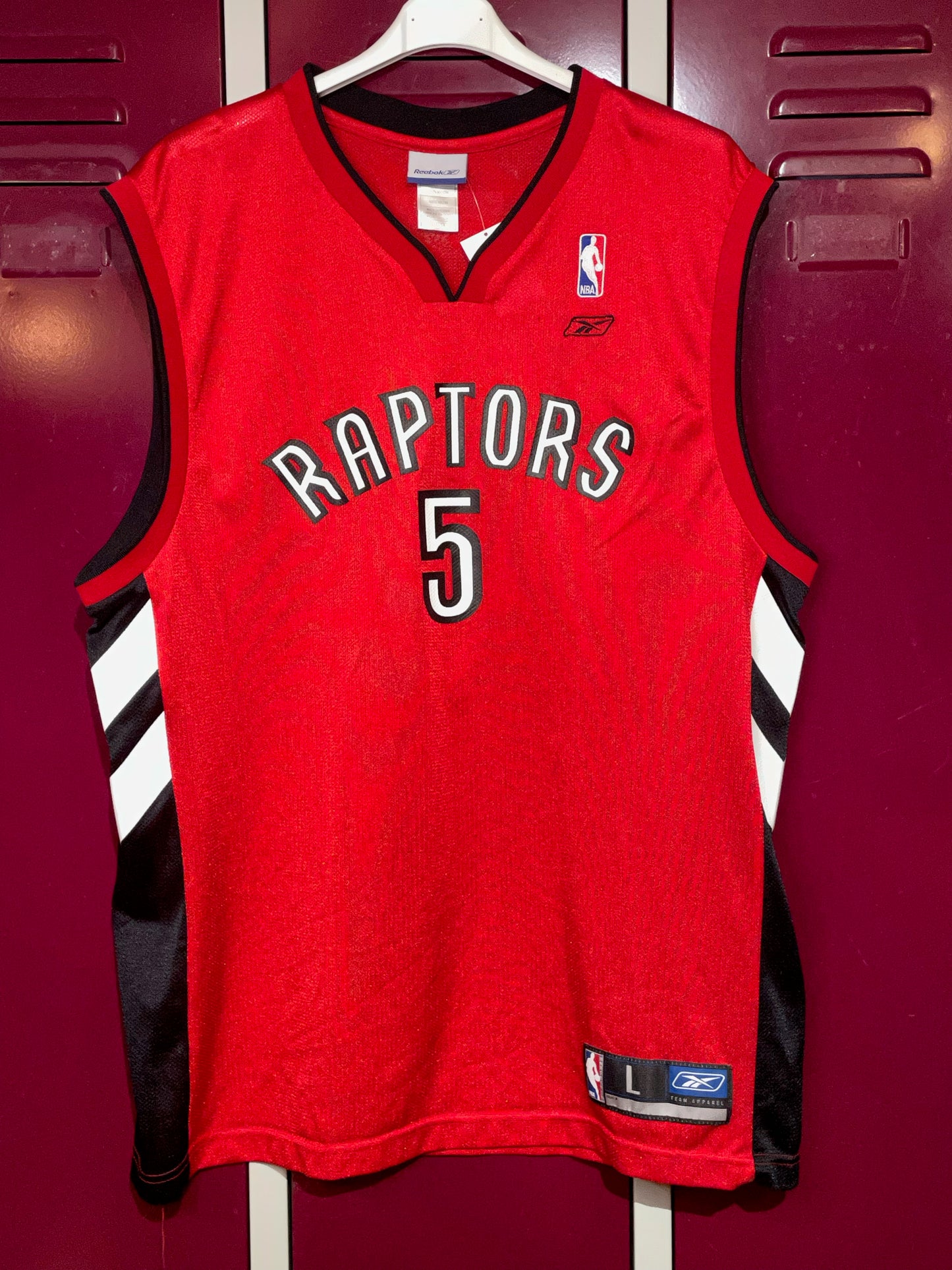 REEBOK TORONTO RAPTORS "JALEN ROSE" NBA JERSEY SZ: L