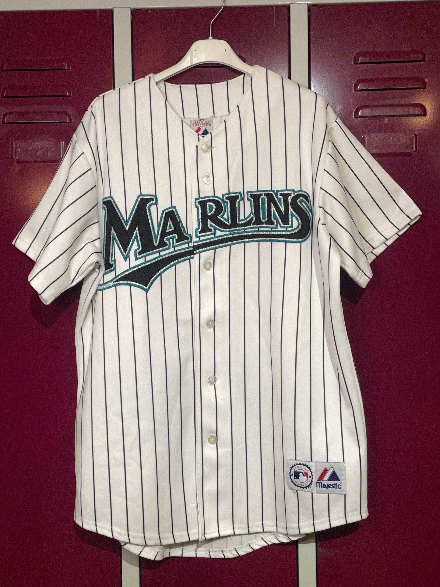 MAJESTIC MIAMI MARLINS MLB BASEBALL JERSEY SZ: M