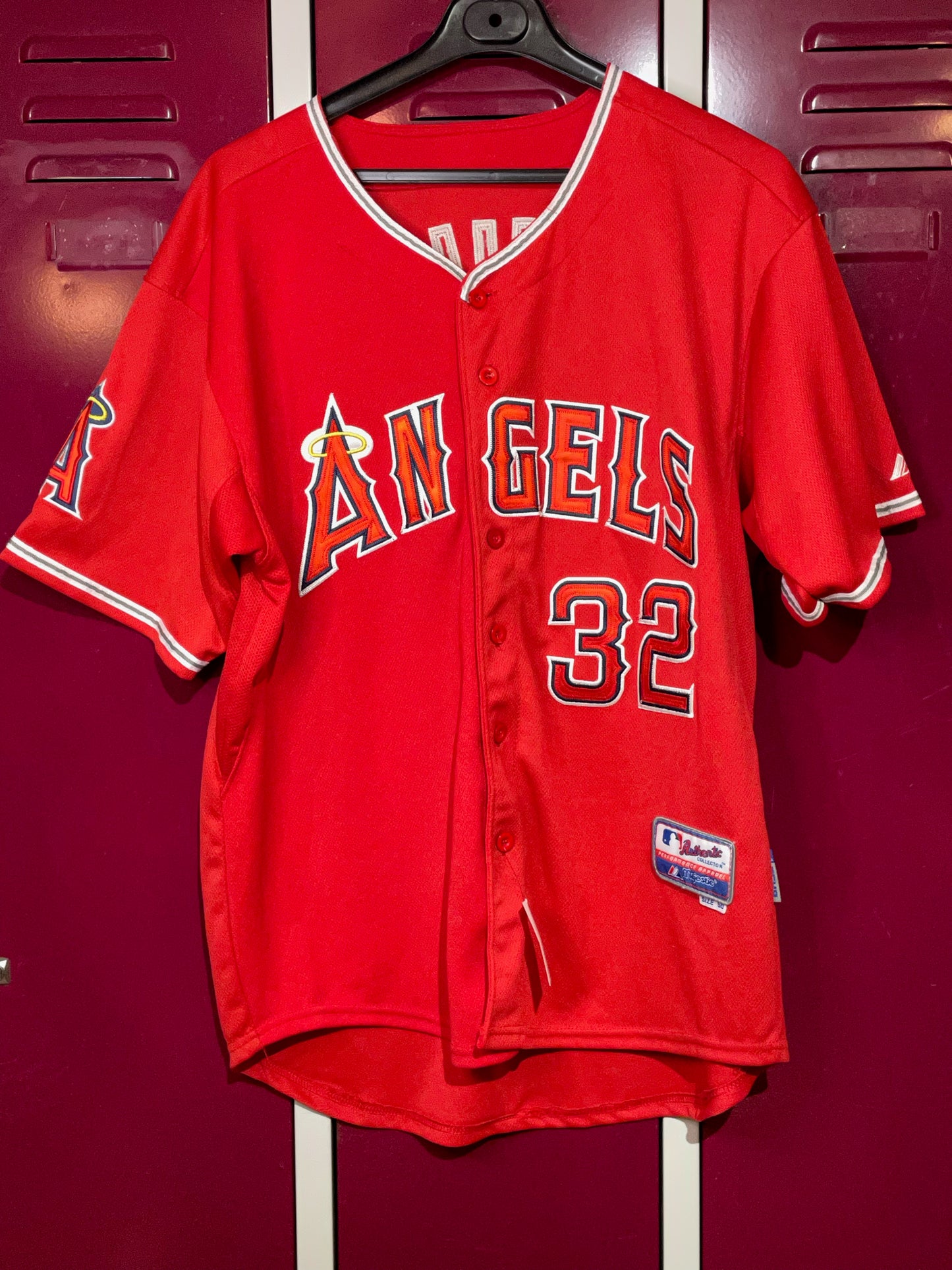 MAJESTIC LOS ANGELES ANGELS "JOSH HAMILTON" MLB BASEBALL JERSEY  SZ: 50