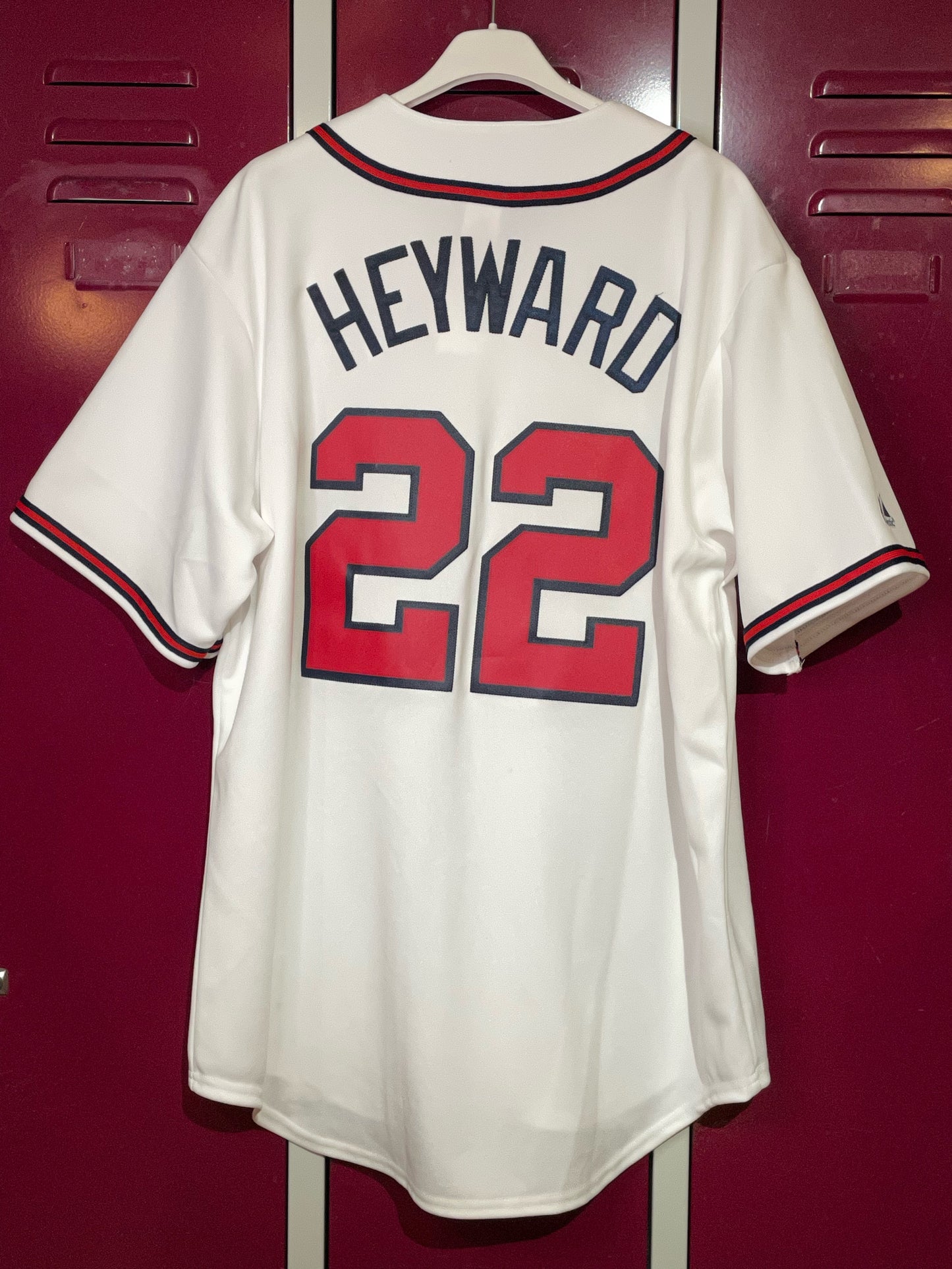 MAJESTIC ATLANTA BRAVES "JAYSON HEYWARD" MLB BASEBALL JERSEY SZ: L