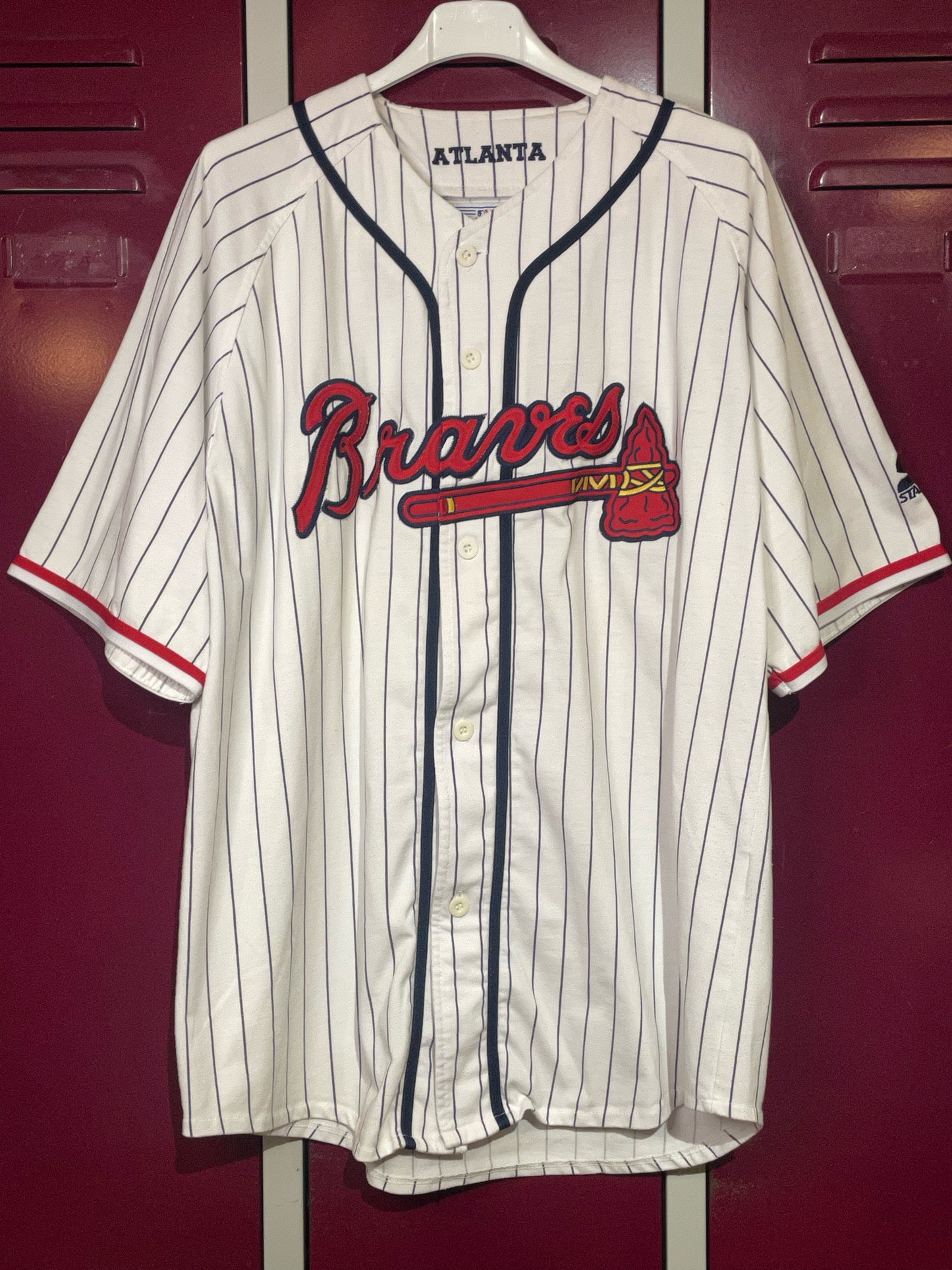 STARTER ATLANTA BRAVES MLB BASEBALL JERSEY  SZ: L