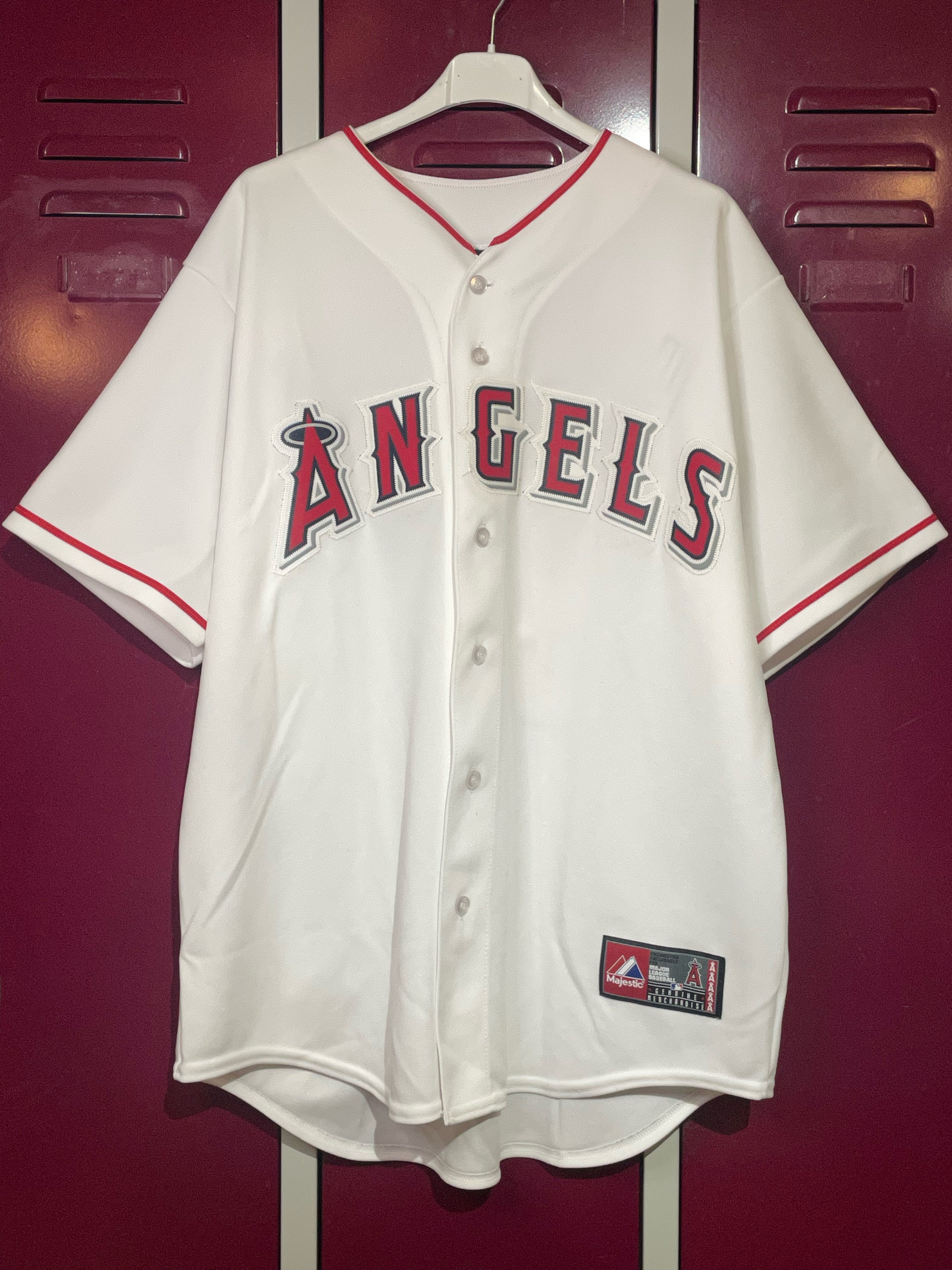 MAJESTIC LOS ANGELES ANGELS JOSH HAMILTON MLB BASEBALL JERSEY SZ: L –  Stay Alive vintage store
