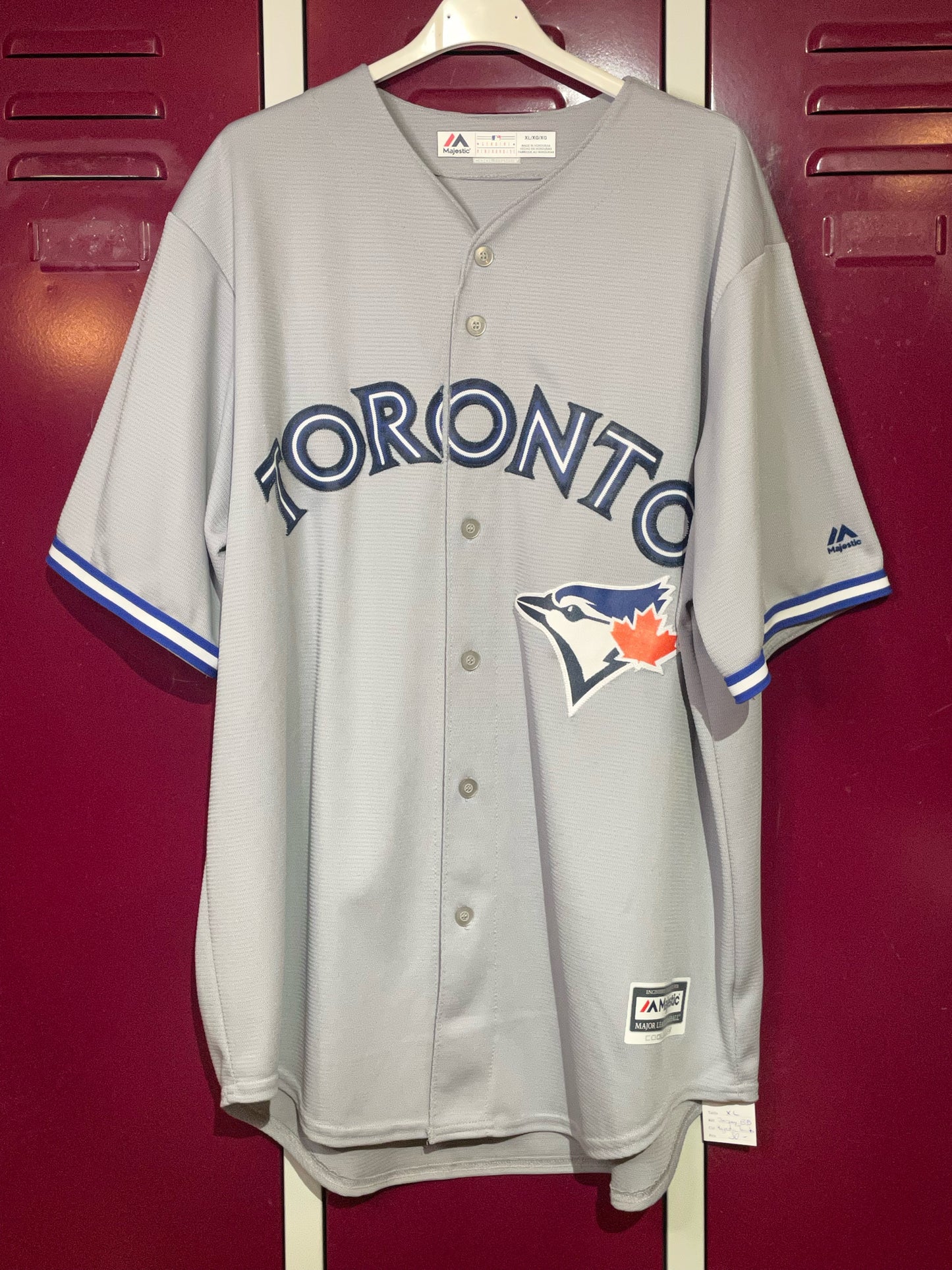 MAJESTIC TORONTO BLUE JAYS MLB BASEBALL JERSEY SZ: XL