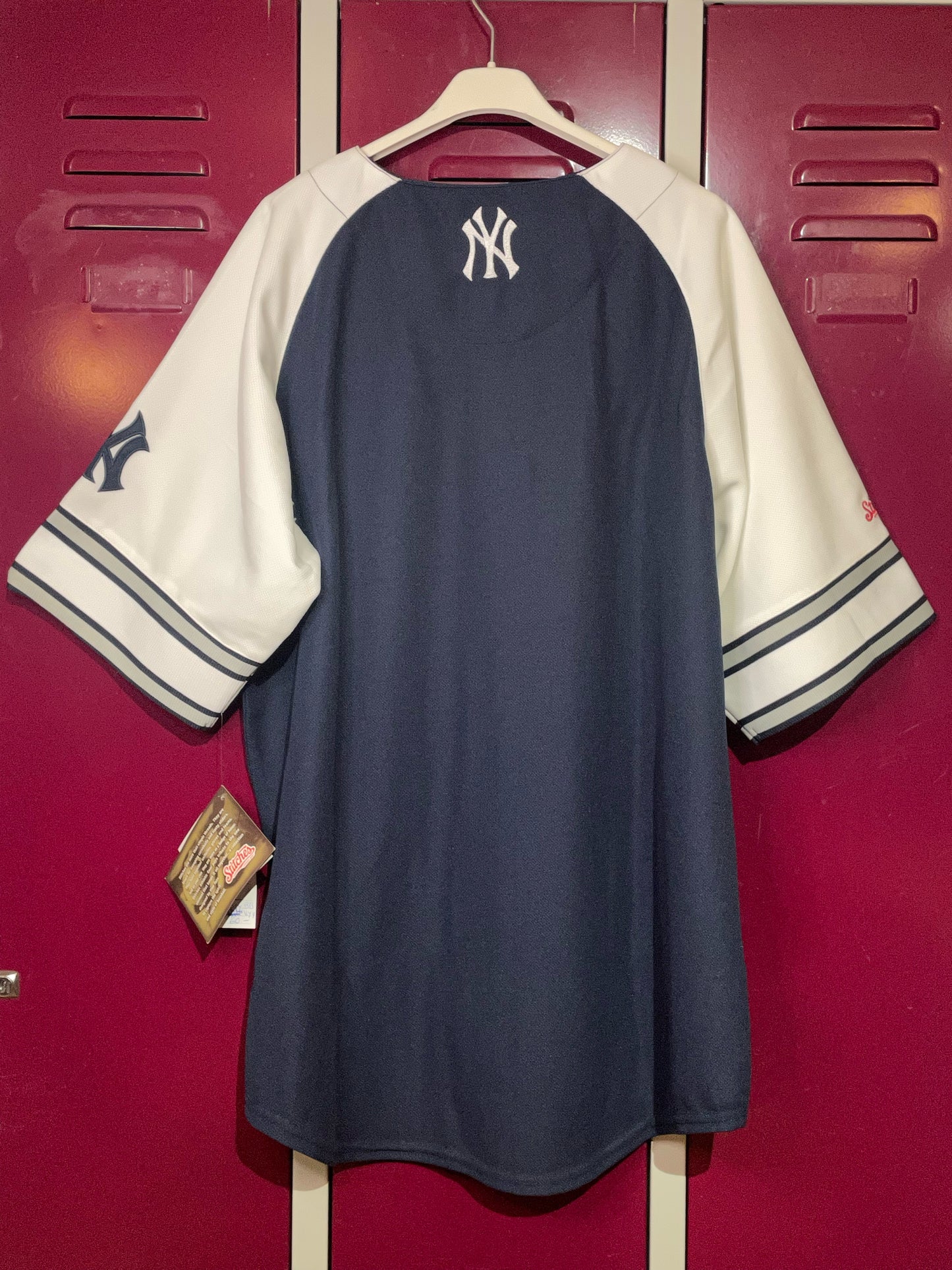 "DS" STITCHES ATHLETIC NEW YORK YANKEES MLB BASEBALL JERSEY  SZ: L