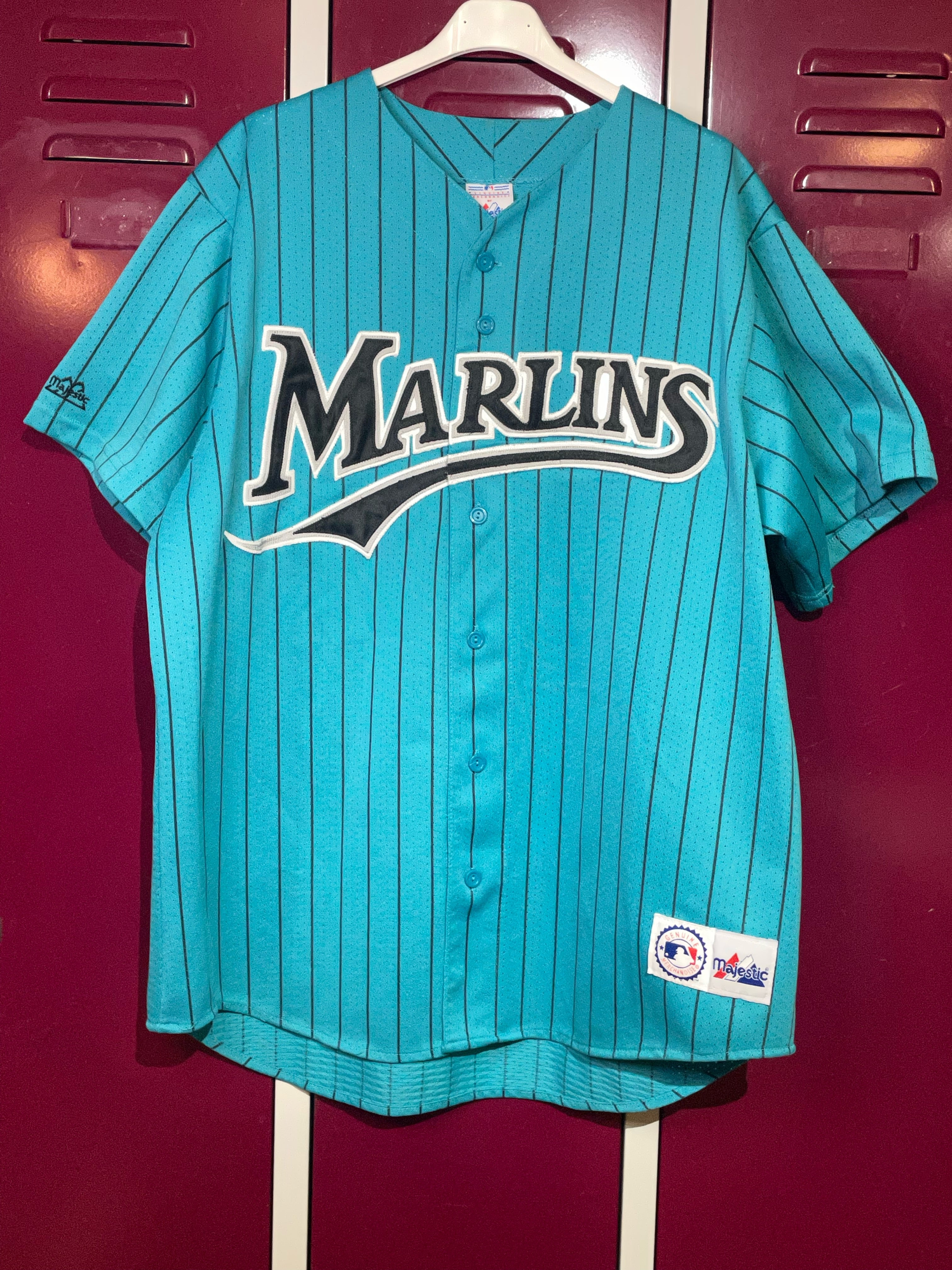 MAJESTIC MIAMI MARLINS MLB BASEBALL JERSEY SZ: XL – Stay Alive vintage store