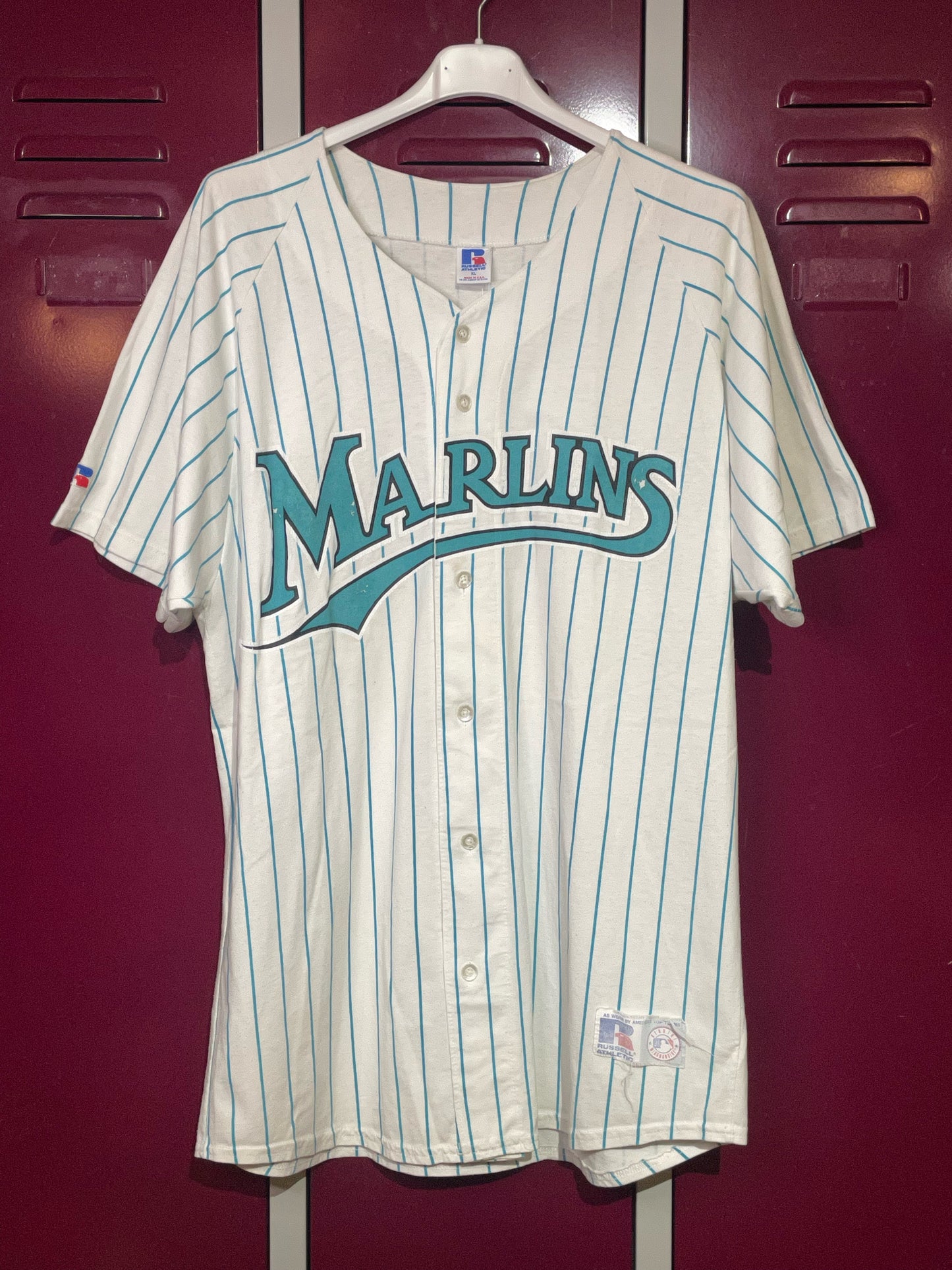 RUSSELL ATHLETIC MIAMI MARLINS MLB BASEBALL JERSEY SZ: XL