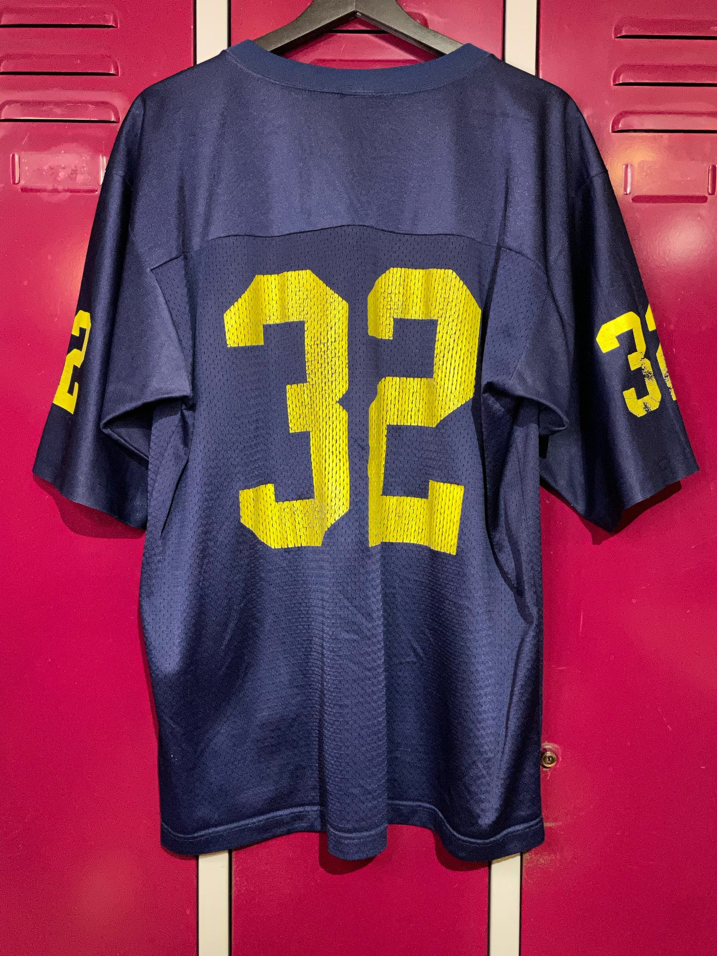 VINTAGE NIKE MICHIGAN WOLVERINES NCAA US FOOTBALL JERSEY  SZ: L