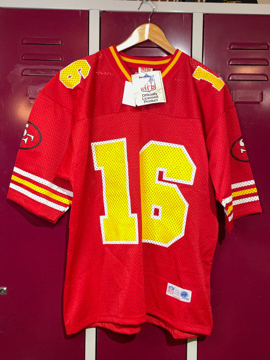 "DS" VINTAGE SPORTFAN (MISTER BADGE) SAN FRANCISCO 49ERS NFL FOOTBALL JERSEY  SZ: One size